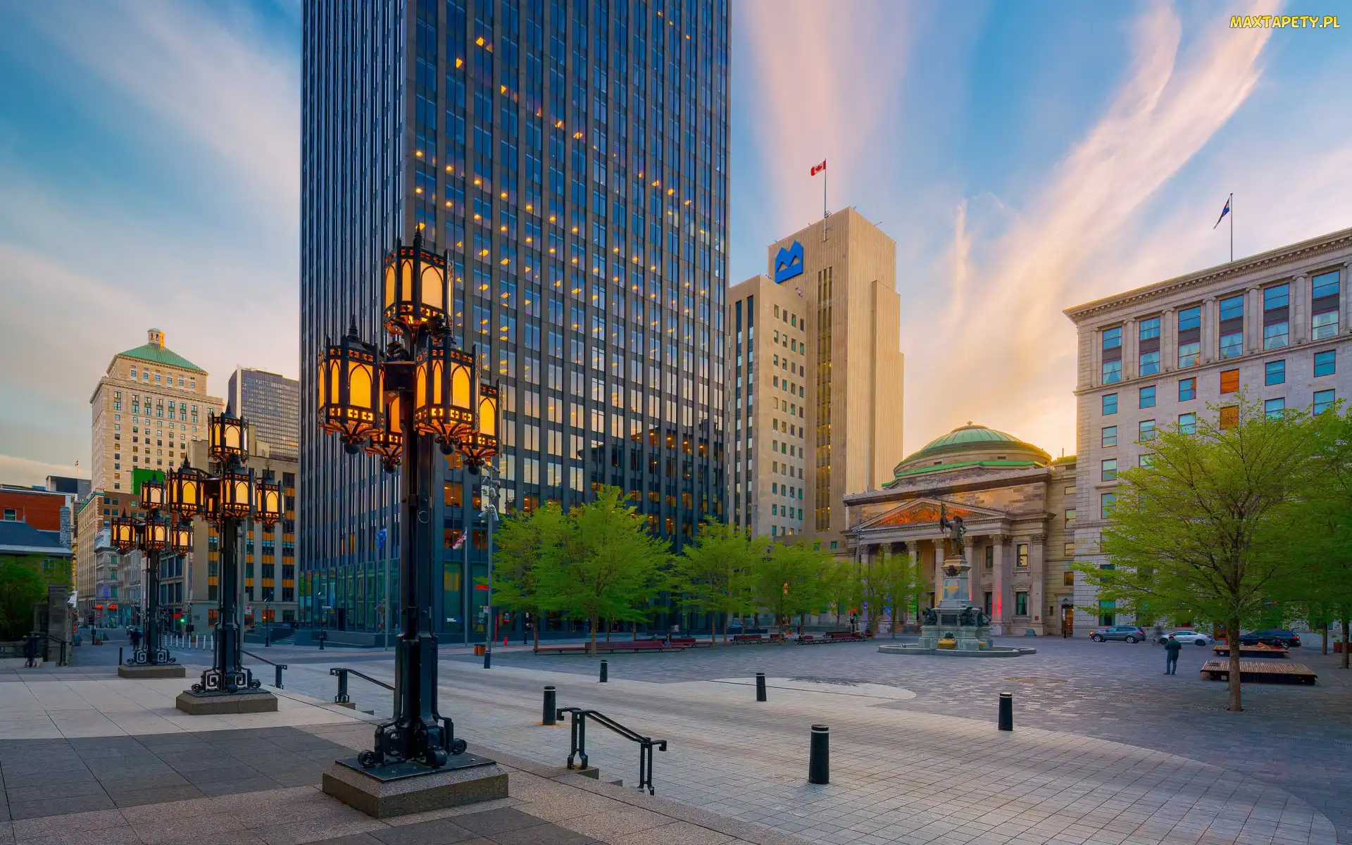 Montreal, Latarnie, Budynki, Ulica, Kanada