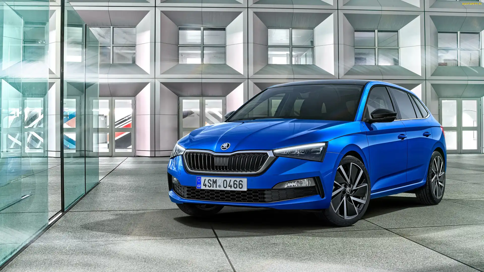 Skoda Scala, Przód, Niebieska