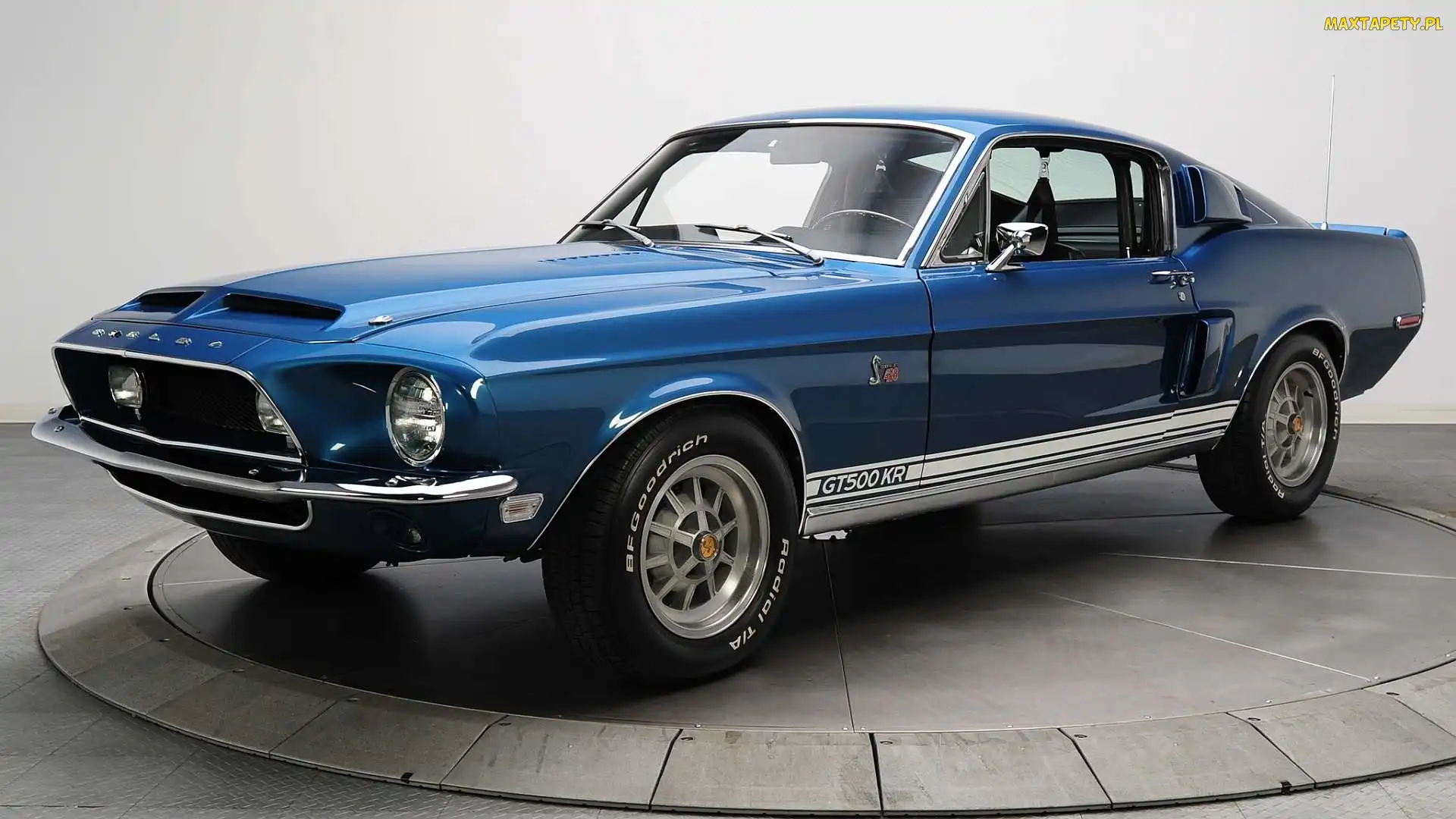 Zabytkowy, 1968, Ford Mustang Shelby GT500 KR, Niebieski