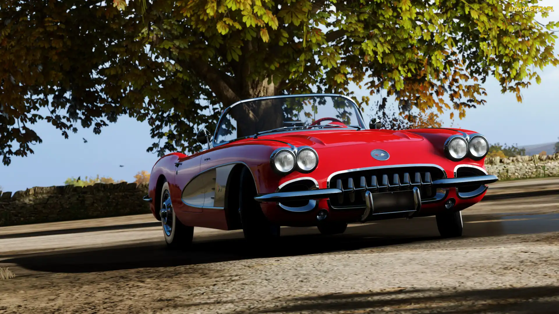 Czerwony, 1960, Chevrolet Corvette, Zabytkowy, Forza Horizon 4