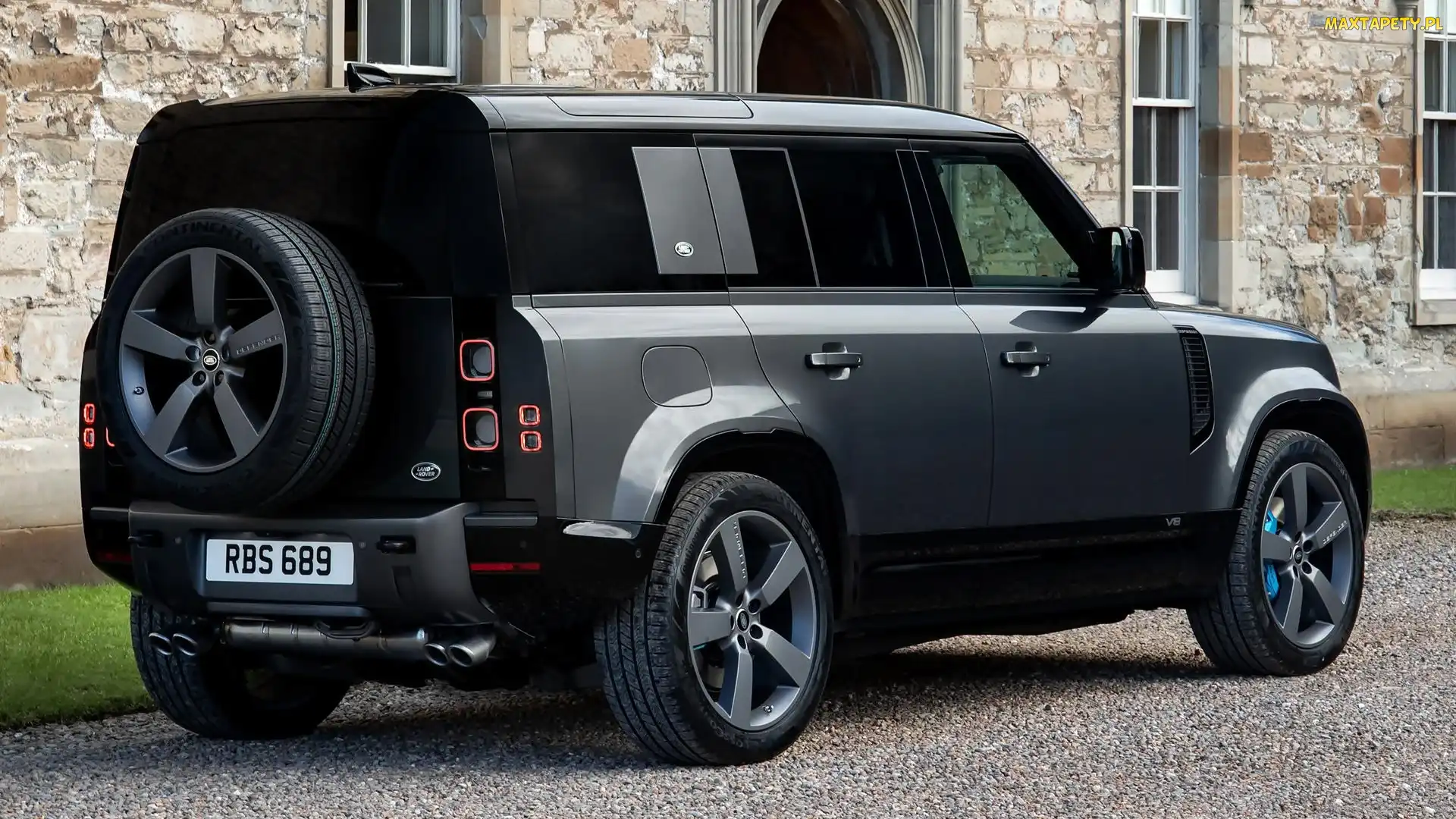 Land Rover Defender 110, Tył, Czarny