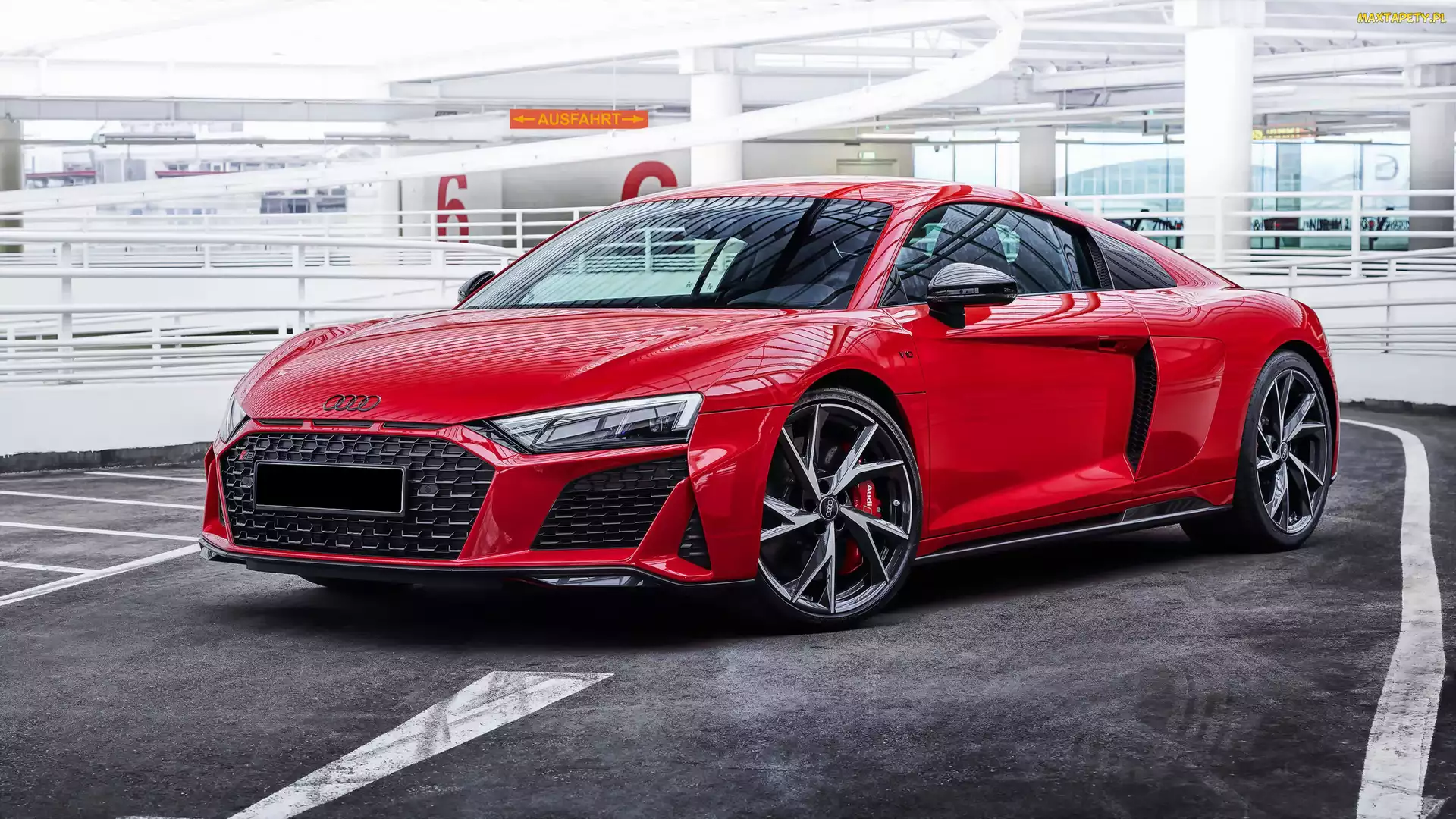 Coupe, Czerwone, Audi R8 Performance V10