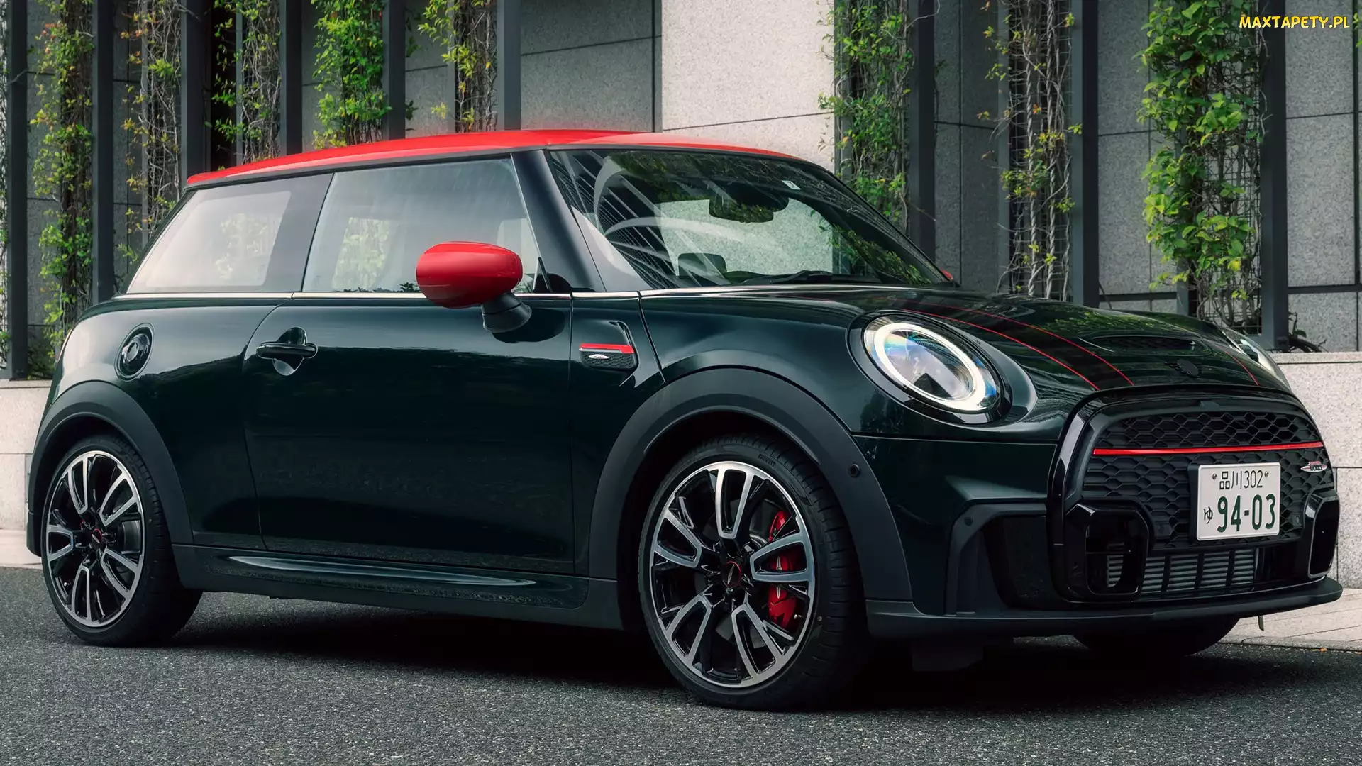 Mini John Cooper Works, 2021, Dach, Czerwony, Czarny