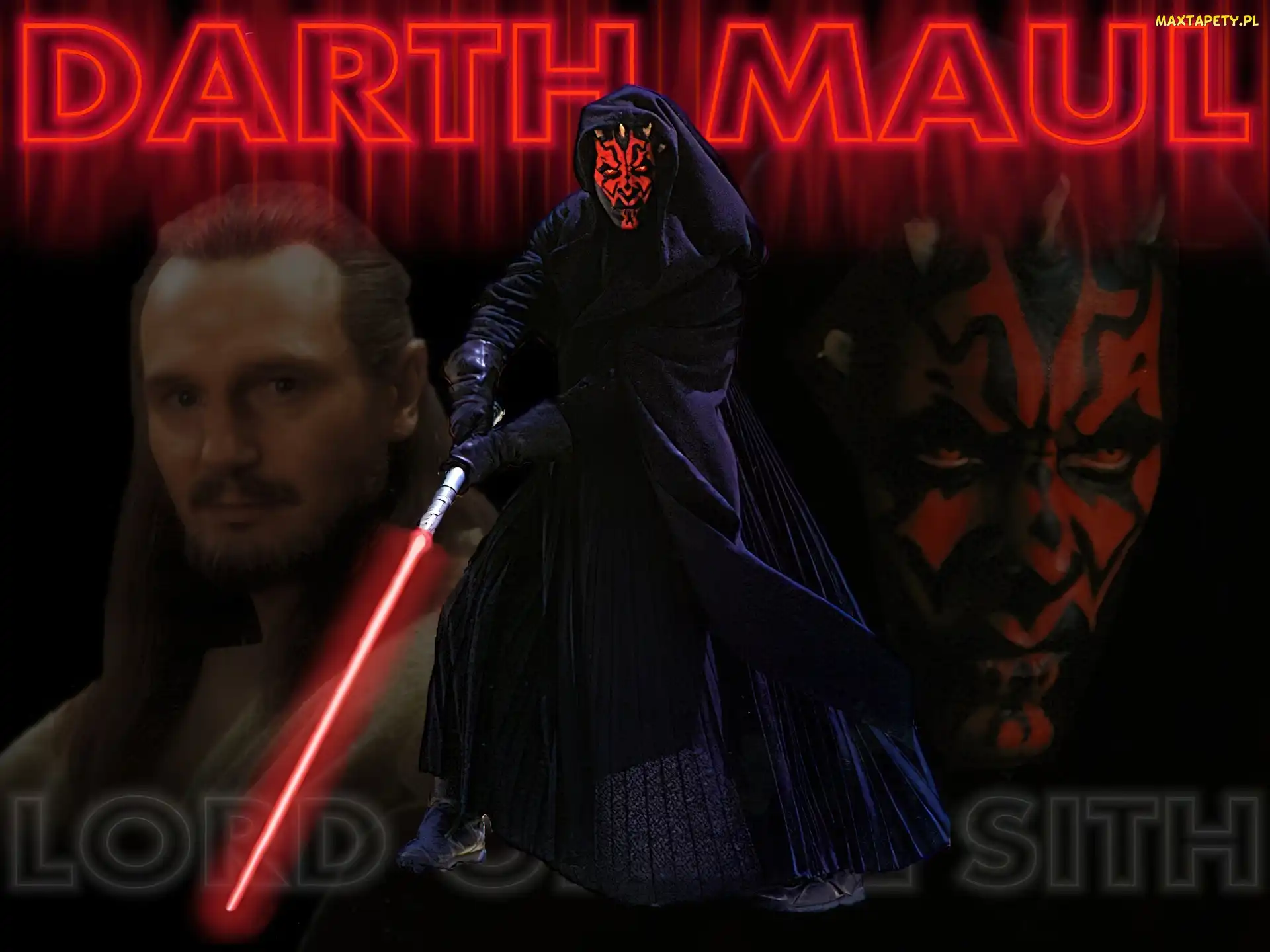 napis, neon, twarz, Star Wars, strój, laser