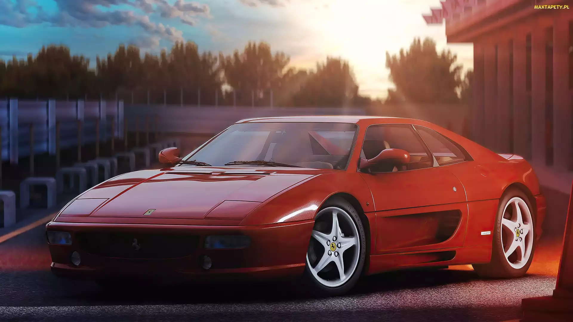 Assetto Corsa, Czerwony, Ferrari F355, Samochód, Gra