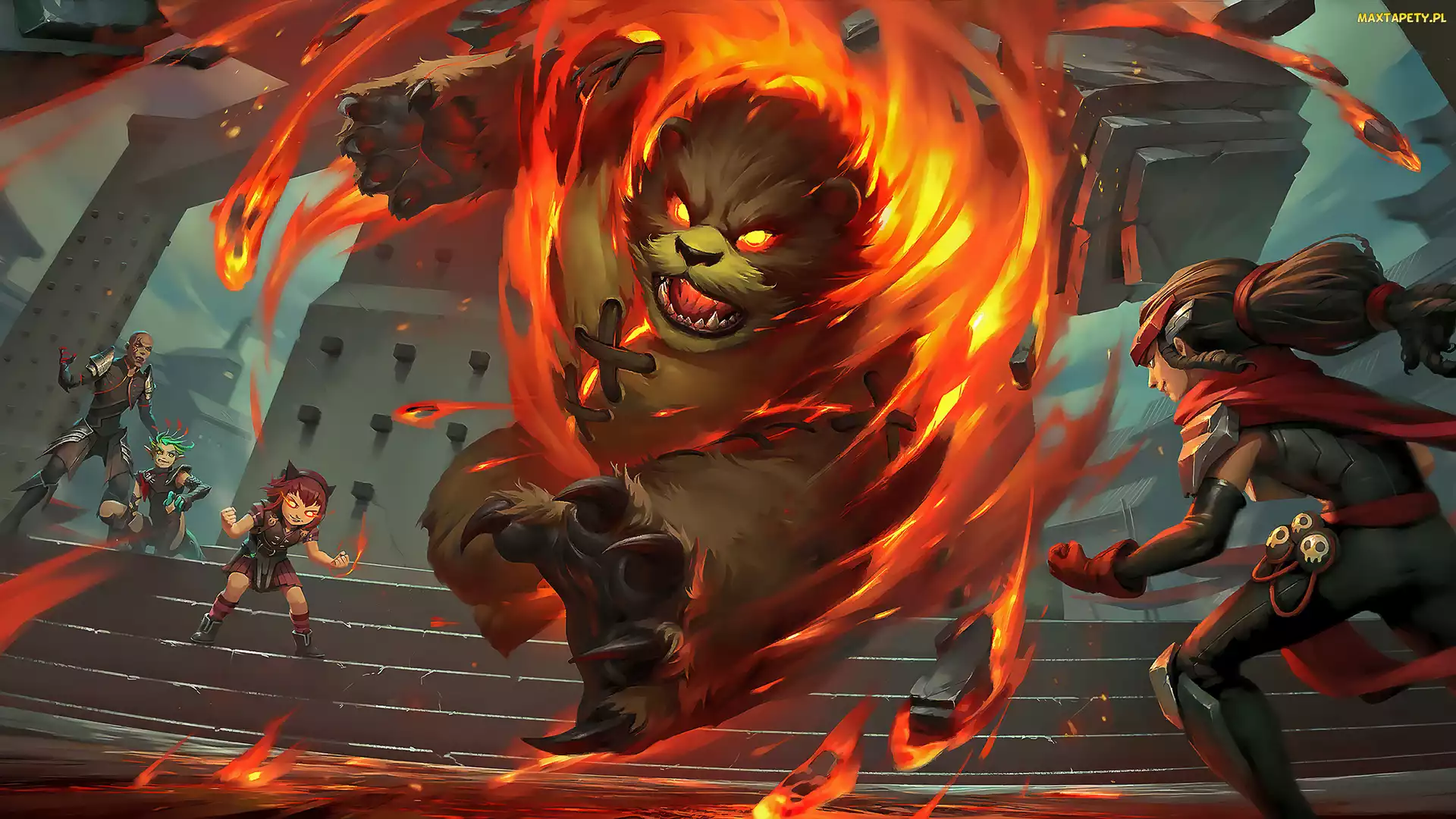 Walka, Noxus, Kraina, Ogień, Legends of Runeterra, Karciana, Postać, Zwierzak, Gra, Tibbers