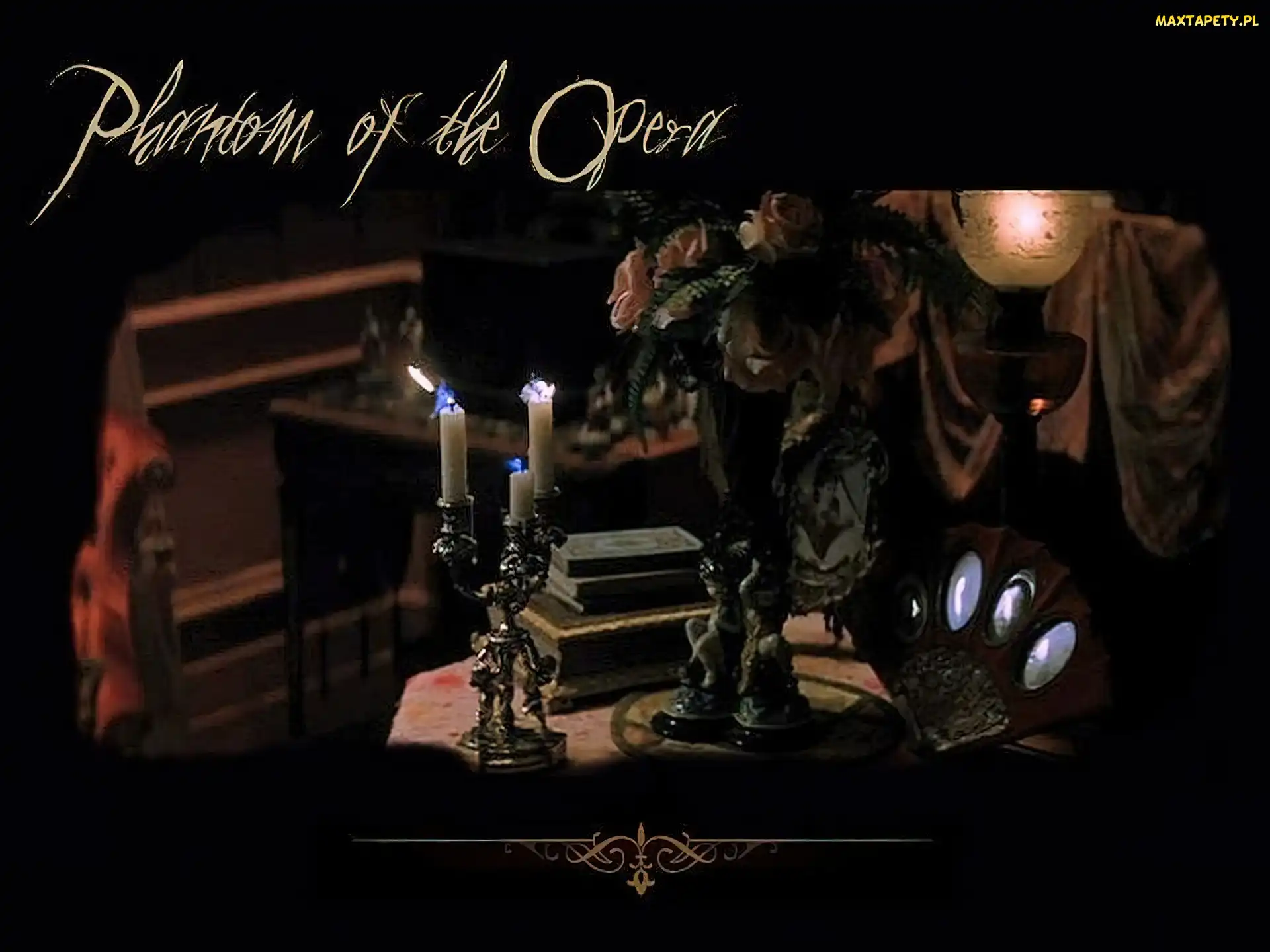 wazon, świecznik, Phantom Of The Opera, stolik