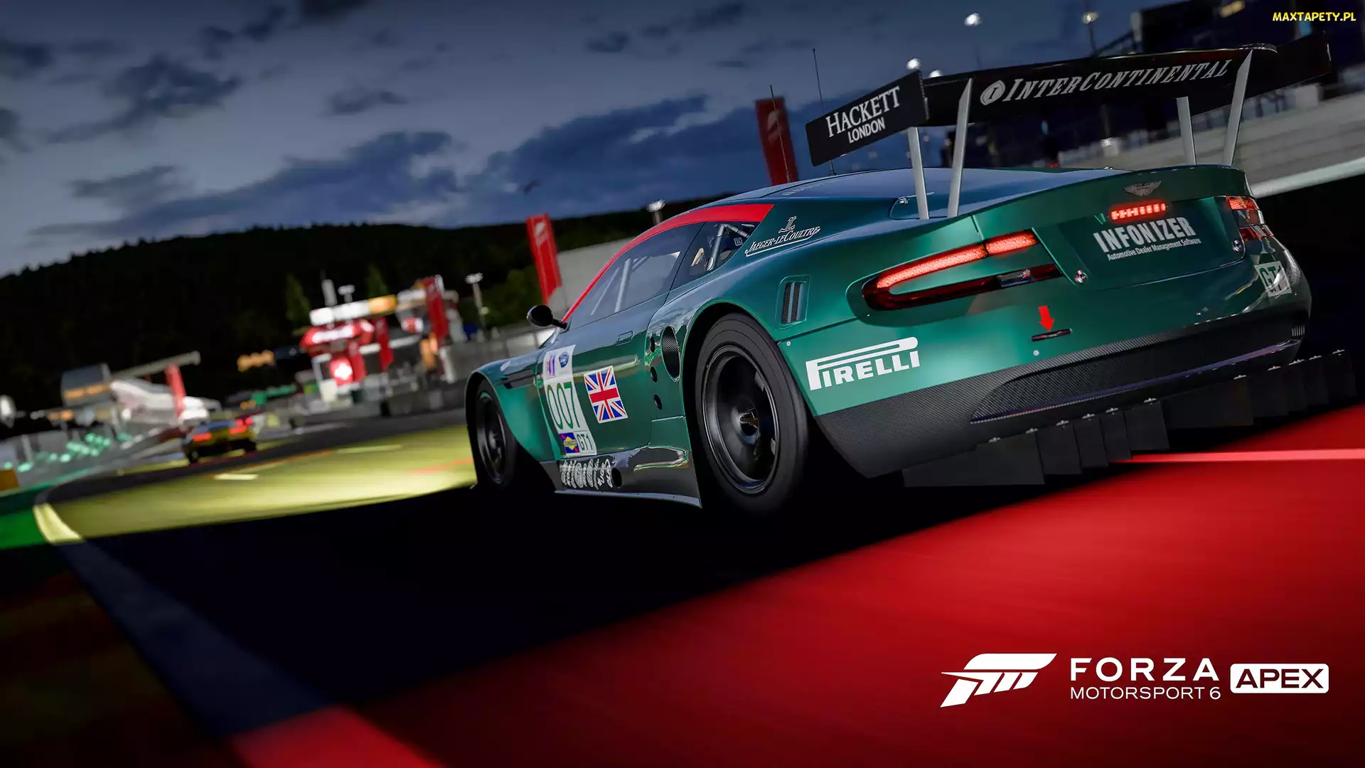 Wyścig, Tył, Forza Motorsport 6 APEX, Noc, Zielony, Gra, Aston Martin