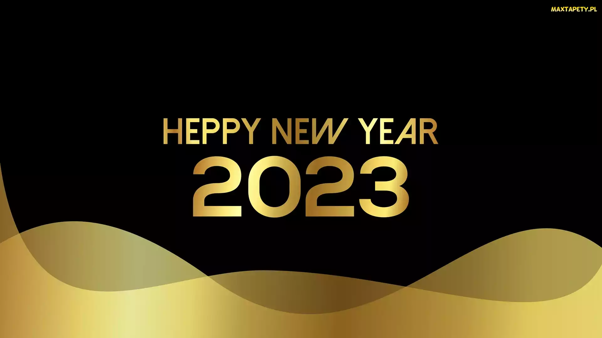 Tło, Czarno-złote, Nowy Rok, 2023, Data, Życzenia