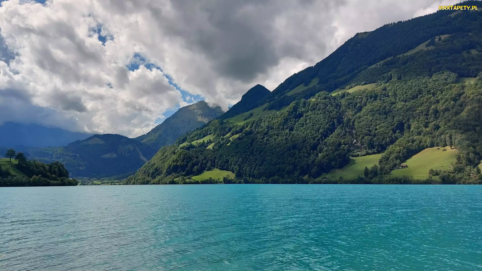 Góry, Szwajcaria, Lake Lungern, Jezioro, Zalesione