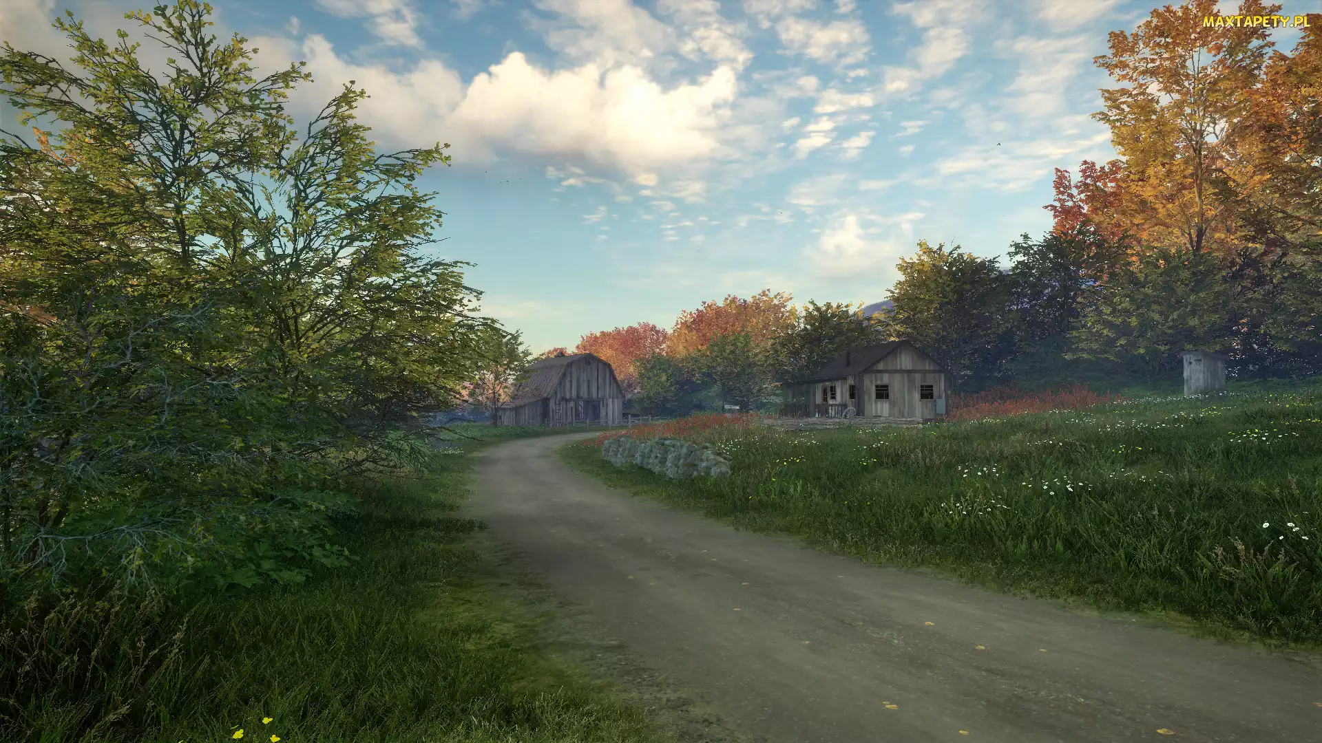 TheHunter Call of the Wild, Gra, Domek, Ścieżka, Stodoła, Drzewa