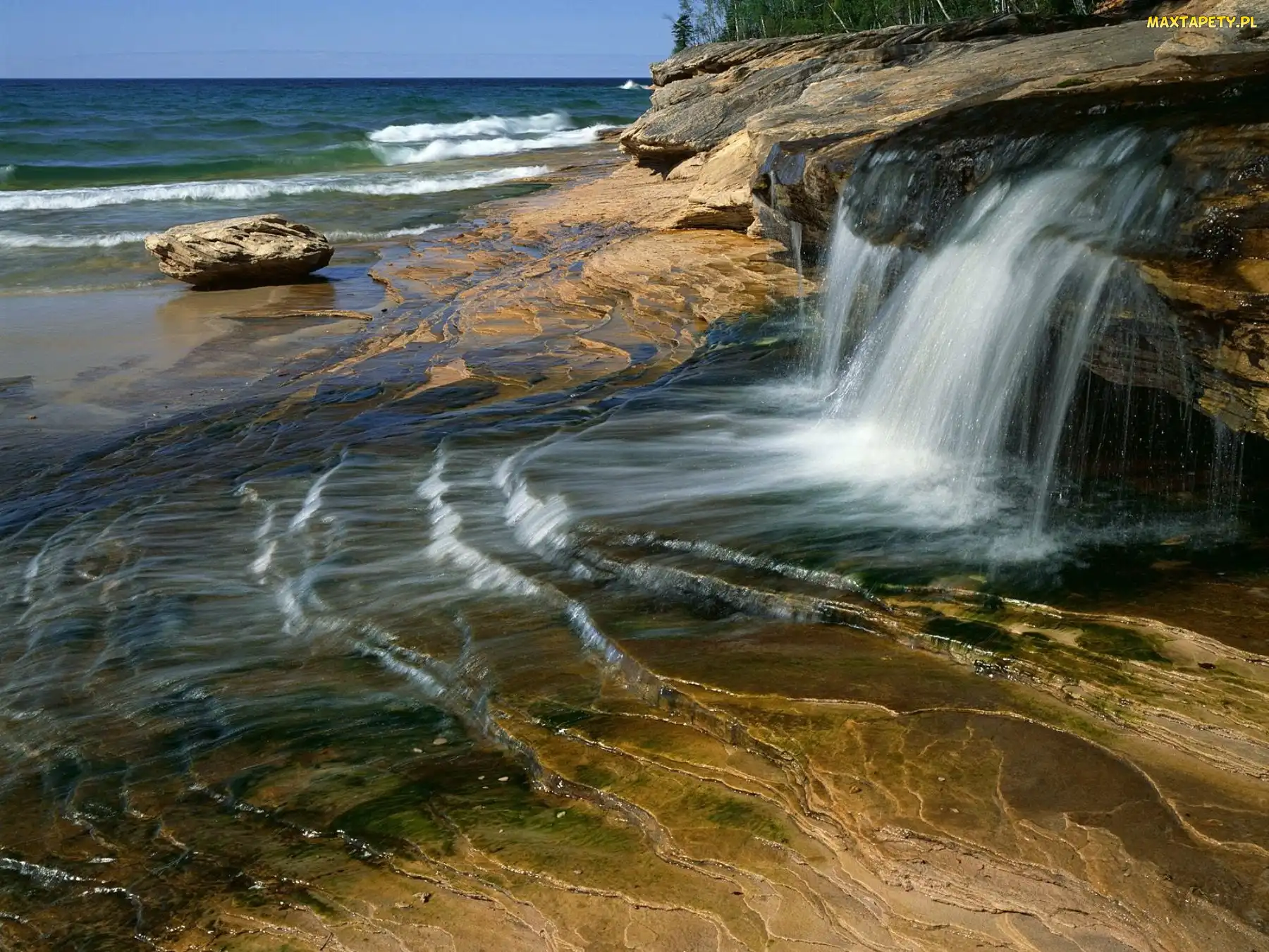 Wodospad, Ocean, Skały