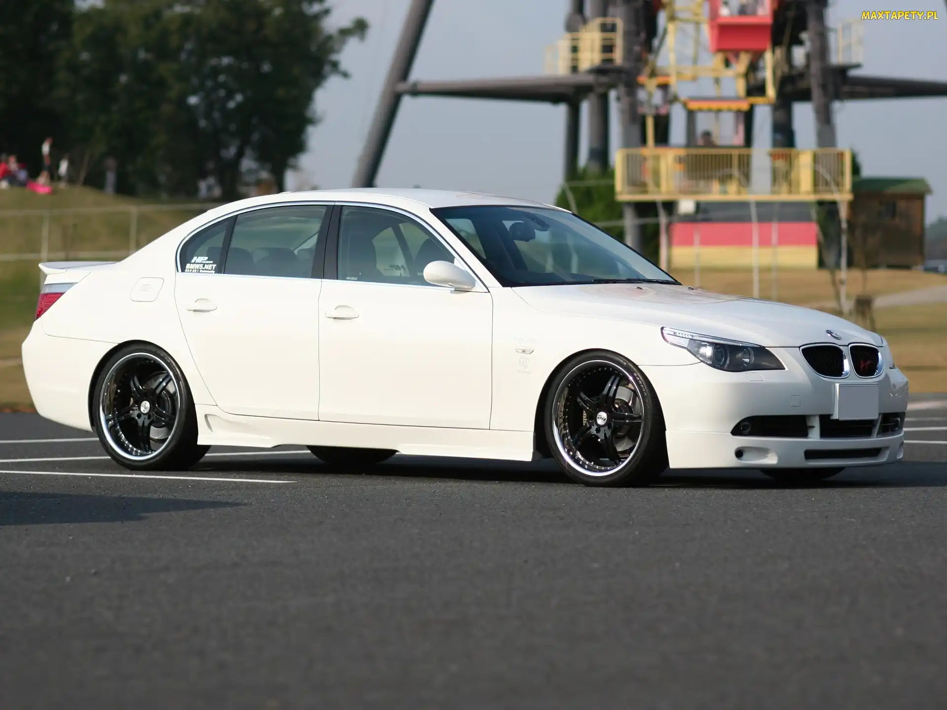 BMW 5, Felgi, Czarny, E60, Biały