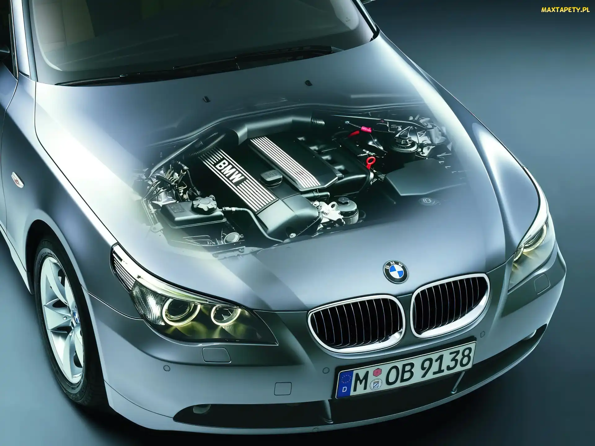 E60, Silnik, Schemat, Przód, BMW 5