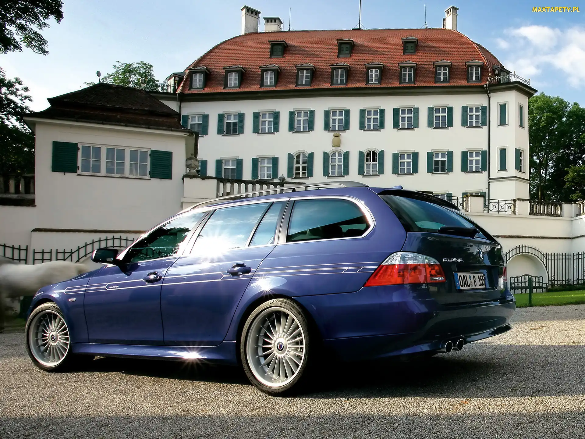 Granatowy, Dom, BMW 5, E60, Kombi