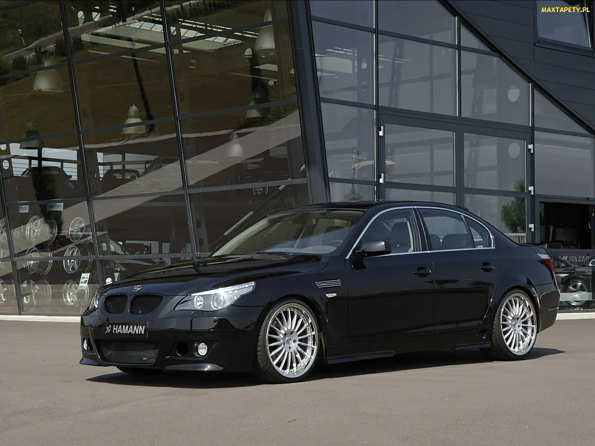 BMW 5, Szkło, Budynek, E60, Czarny