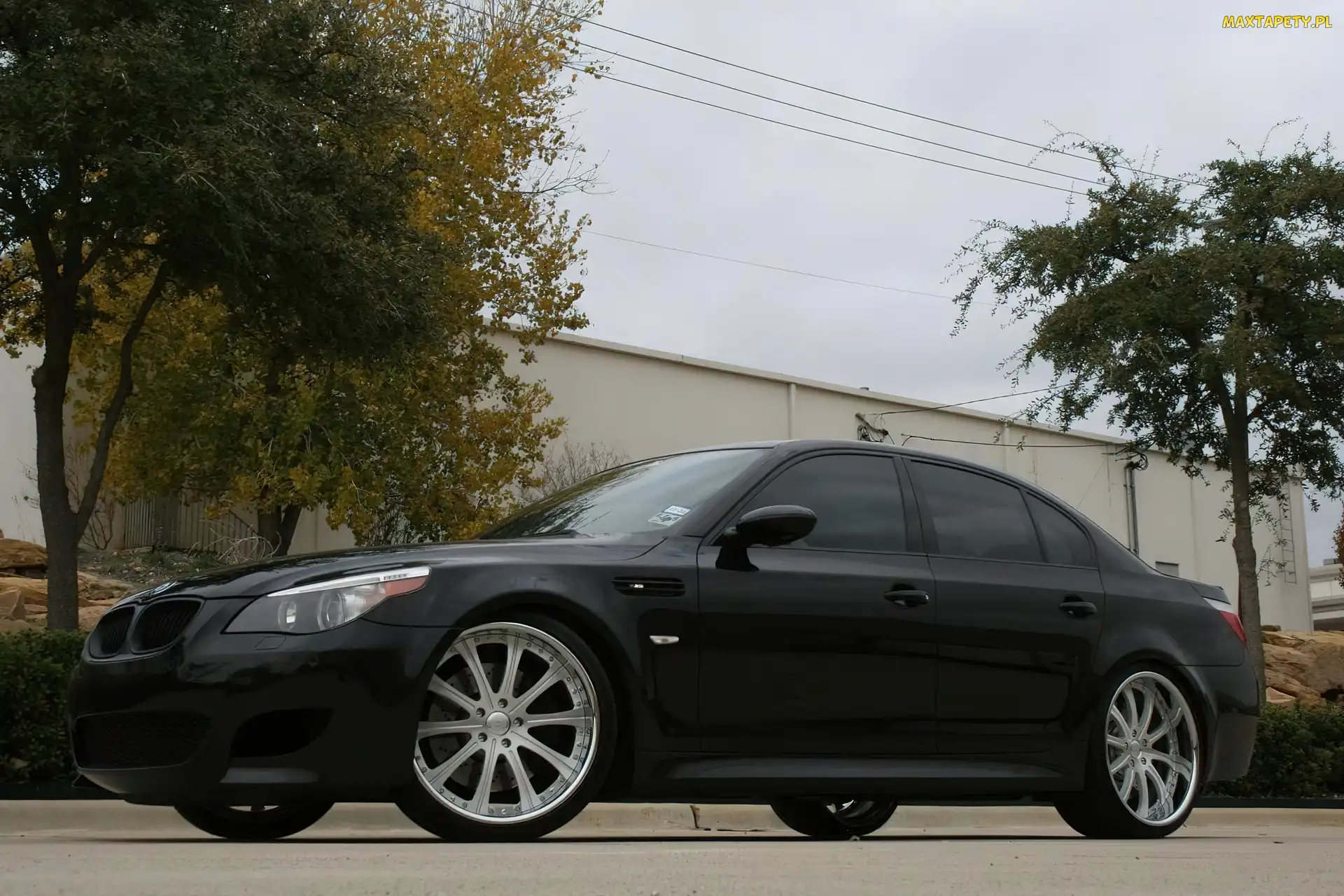 BMW 5, Mur, Ulica, E60, Czarny