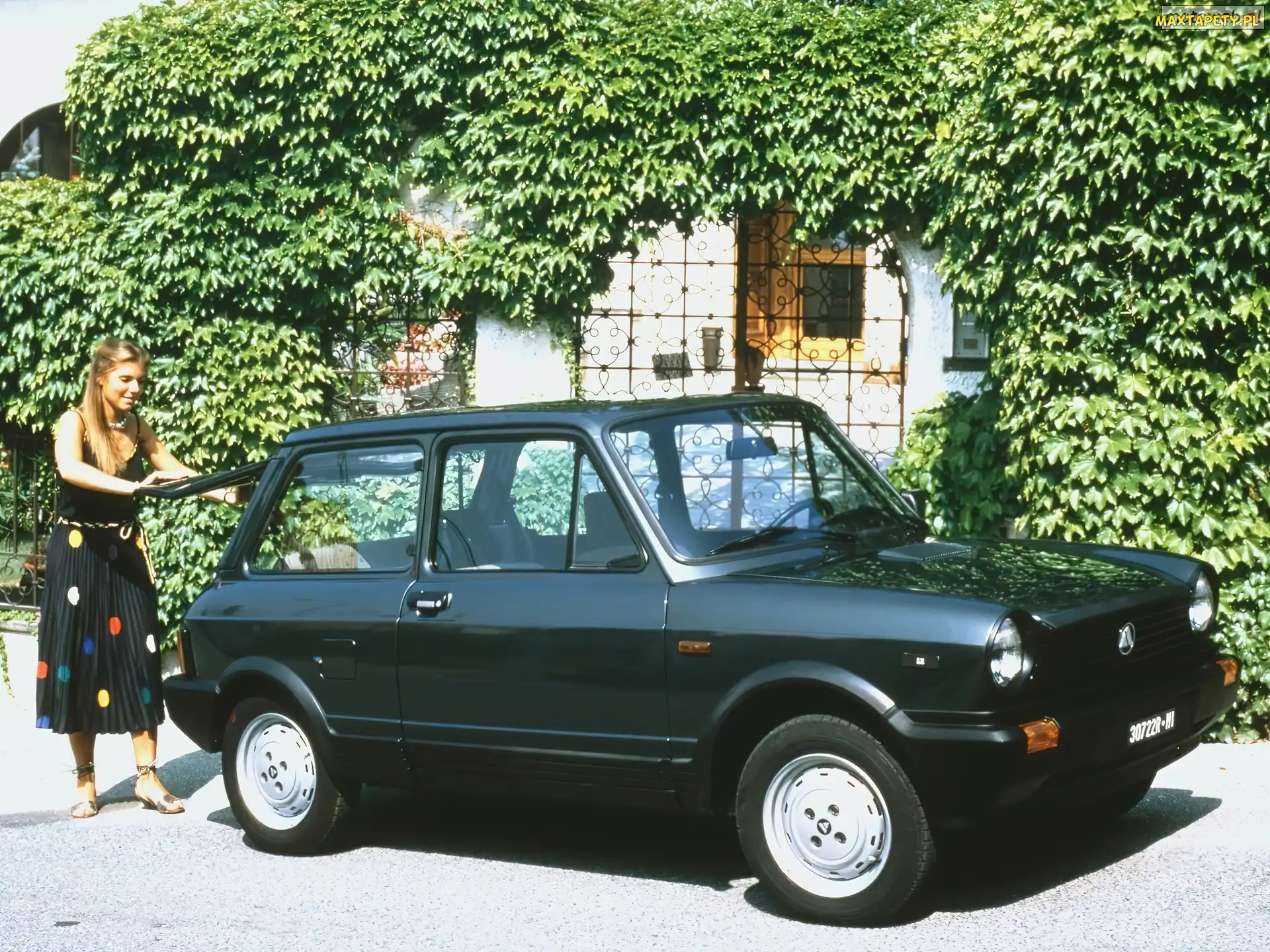 Lewy, Bagażnik, Kobieta, Autobianchi A112, Bok