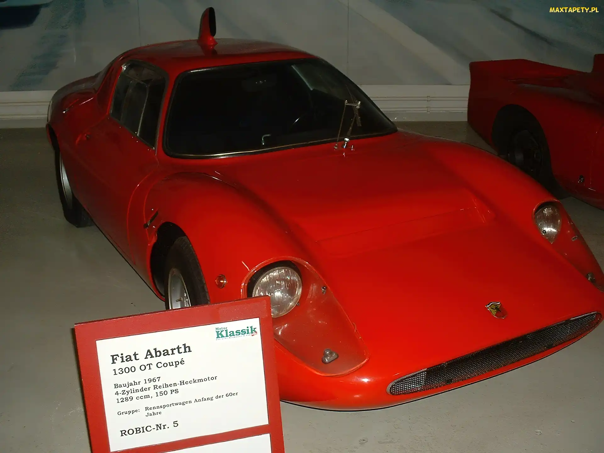 Czerwony, Coupe, Muzeum, Abarth 1300