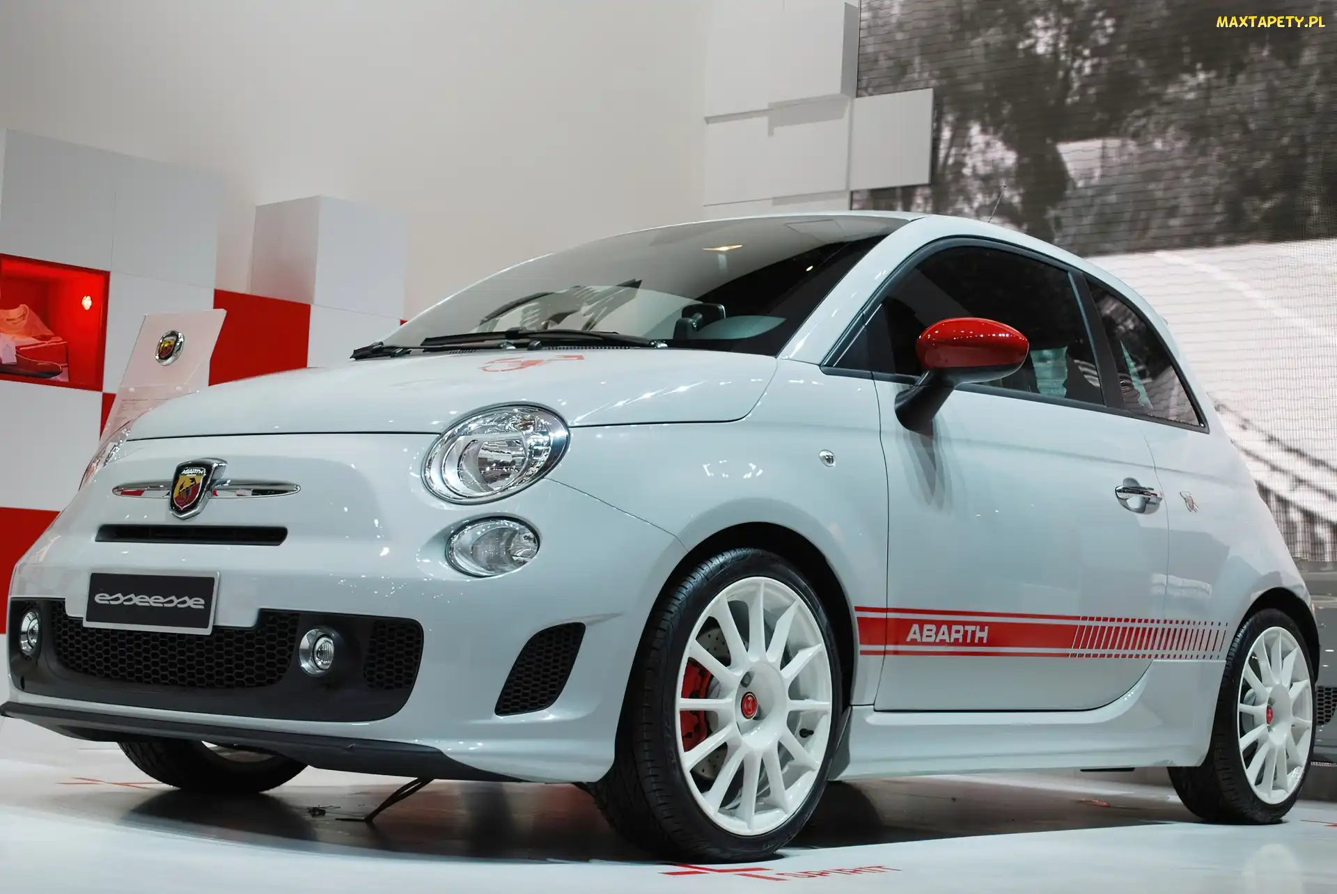 Tapeta, Salon, Biały, Abarth 500