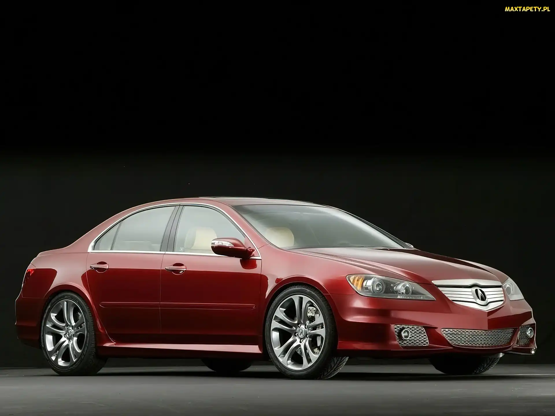 Bordowa, Acura RL, Obniżona