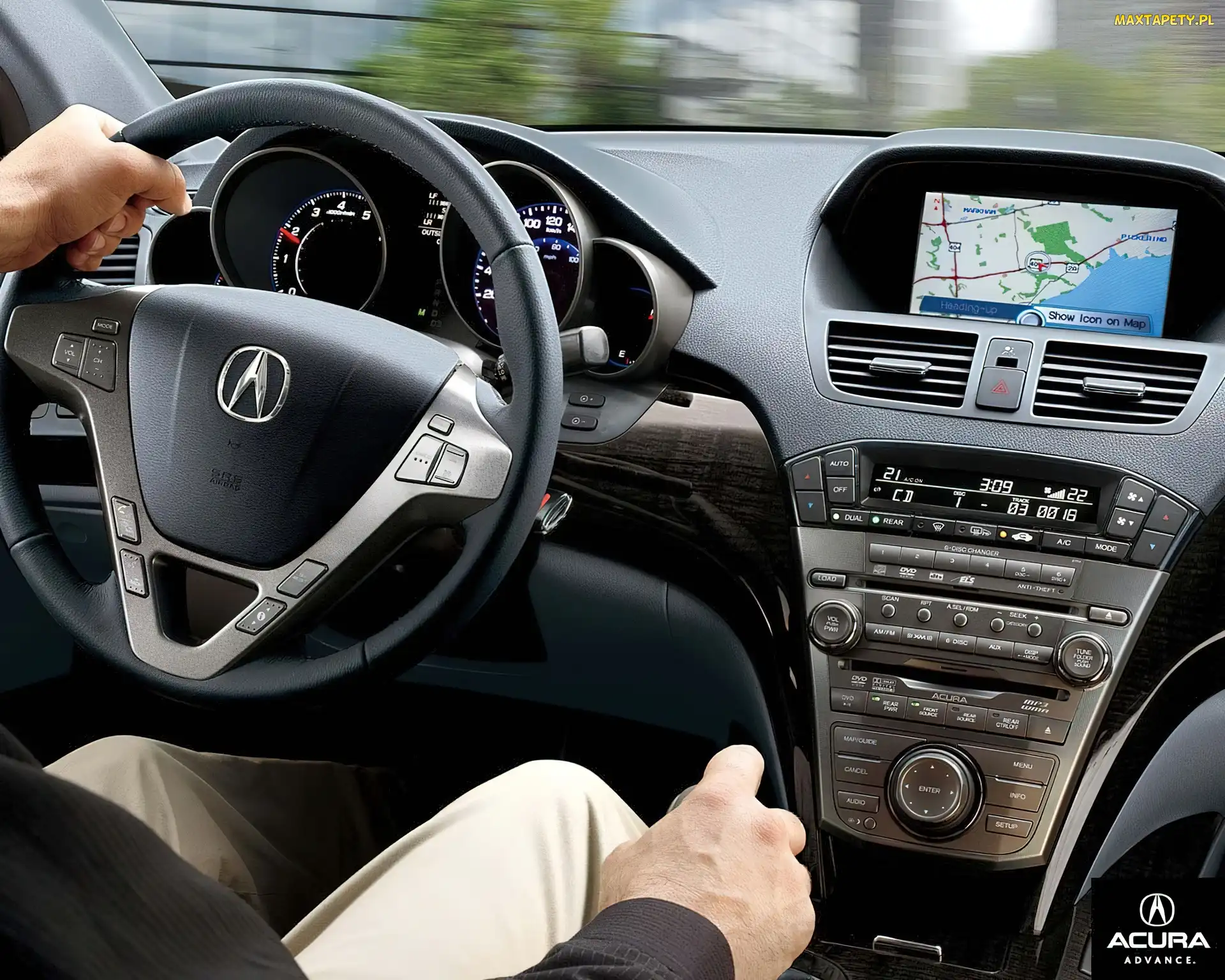Kierowca, Konsola, Acura MDX, Wnętrze