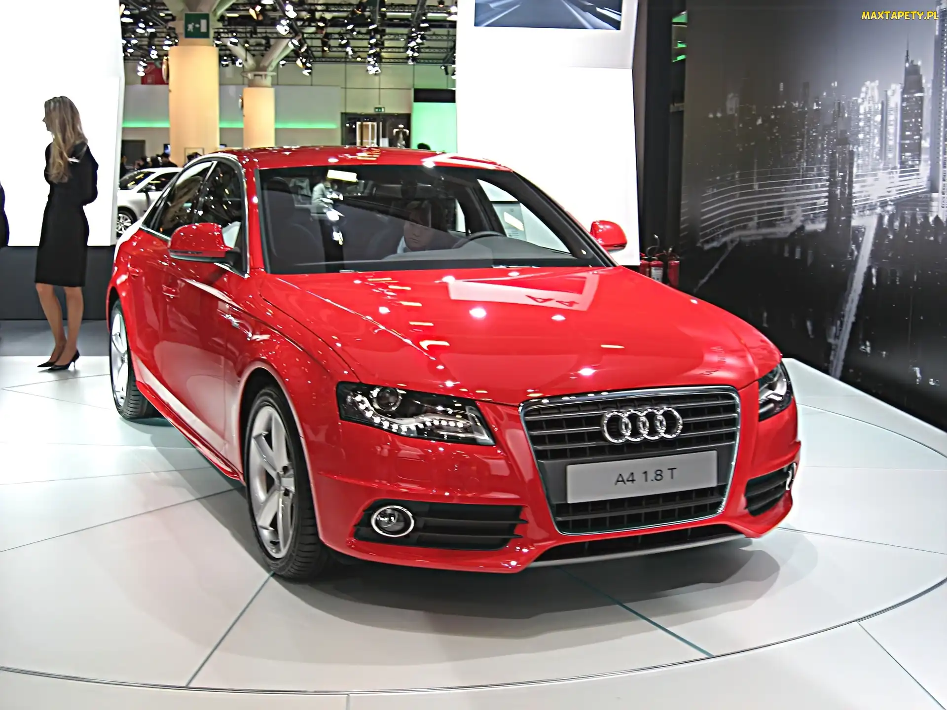 Genewa, Salon, Czerwone, Audi A4 B8