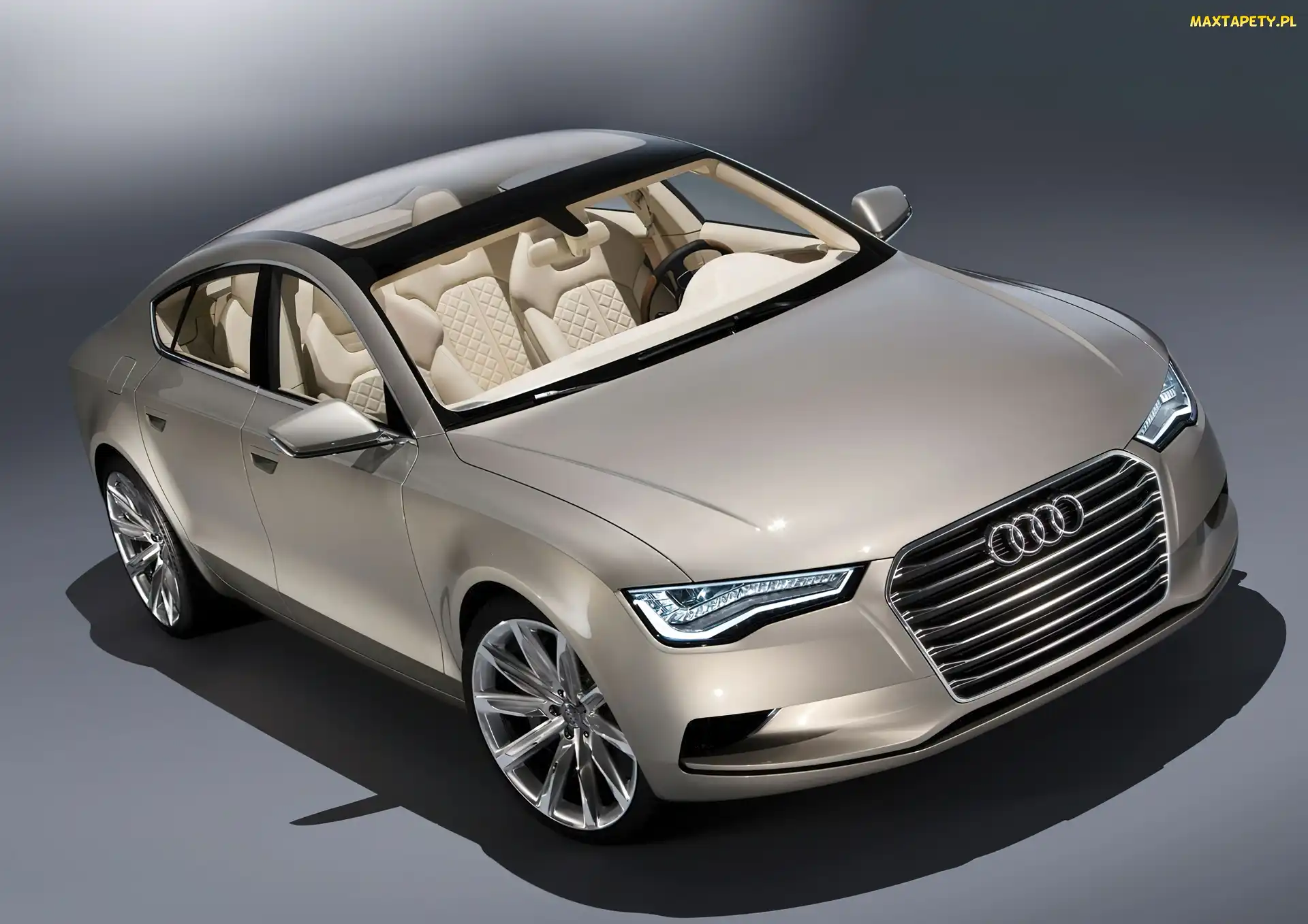 Środek, Jasny, Przód, Audi A7