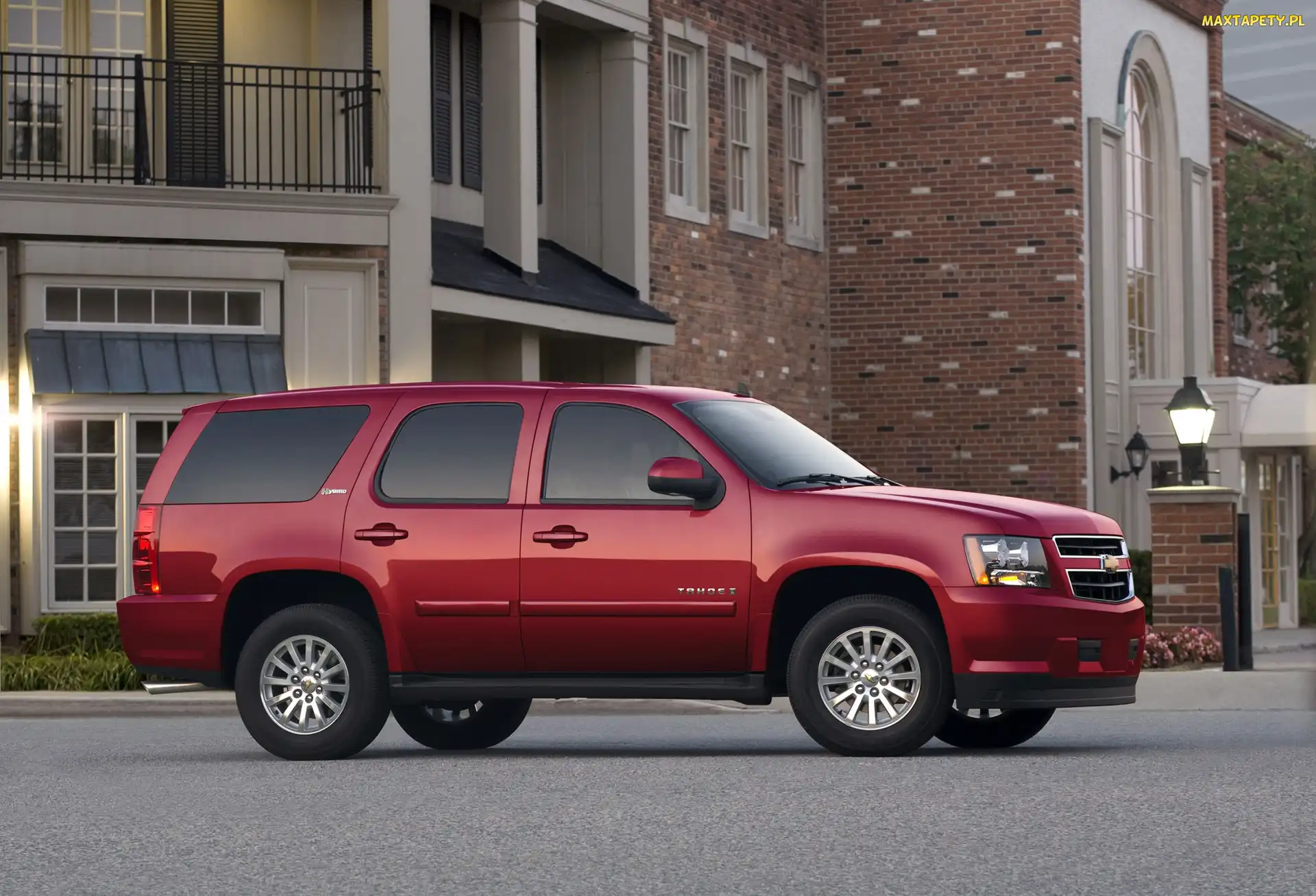 Bordowy, Bok, Prawy, Chevrolet Tahoe