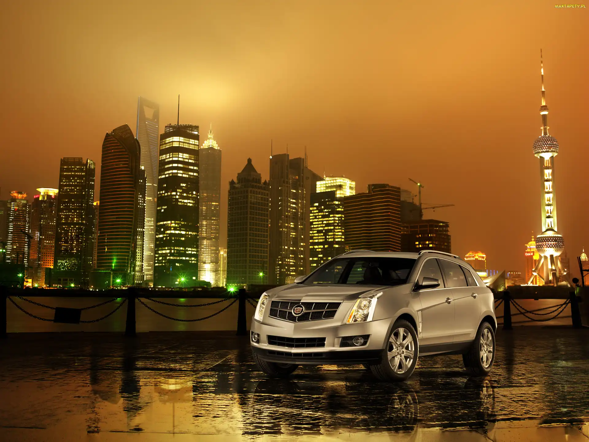 Miasto, Nocą, Cadillac SRX