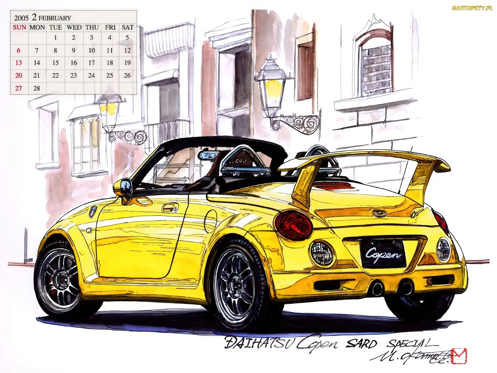 Rysunek, Kalendarz, Daihatsu Copen