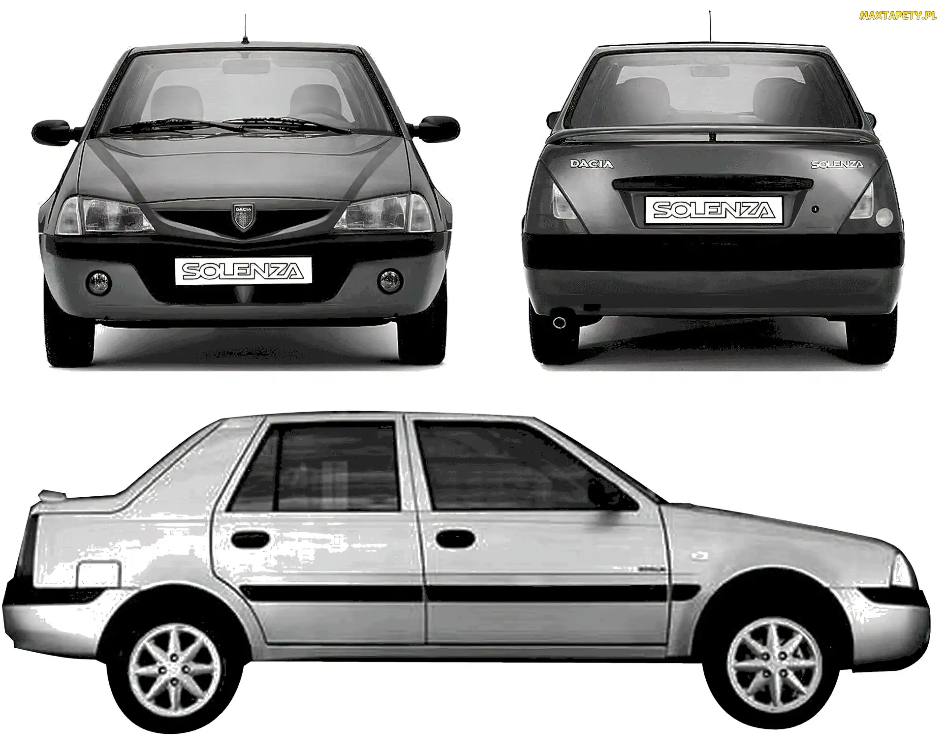 Przód, Dacia Solenza, Bok, Tył