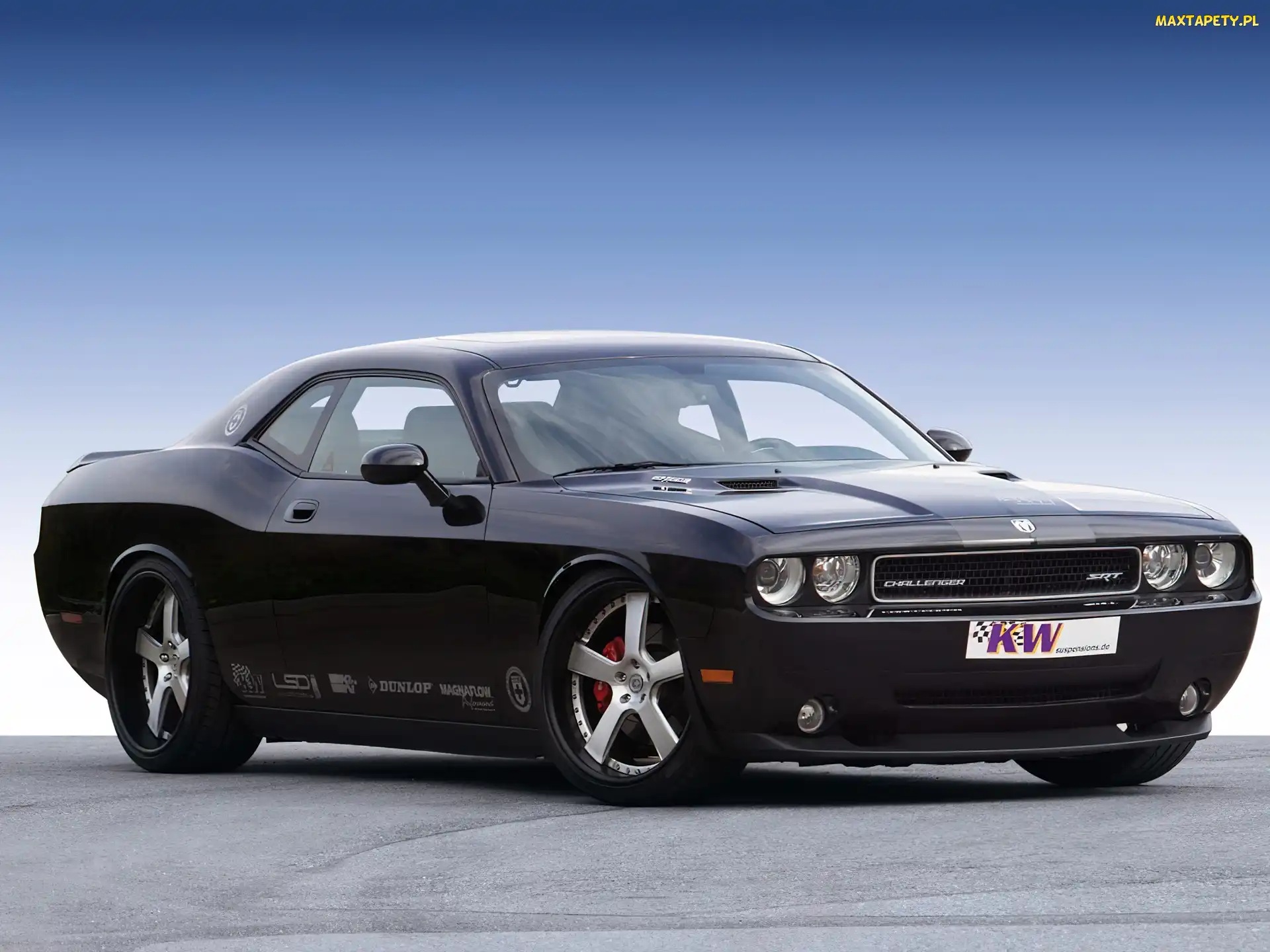 Czarny, Maska, Dodge Challenger