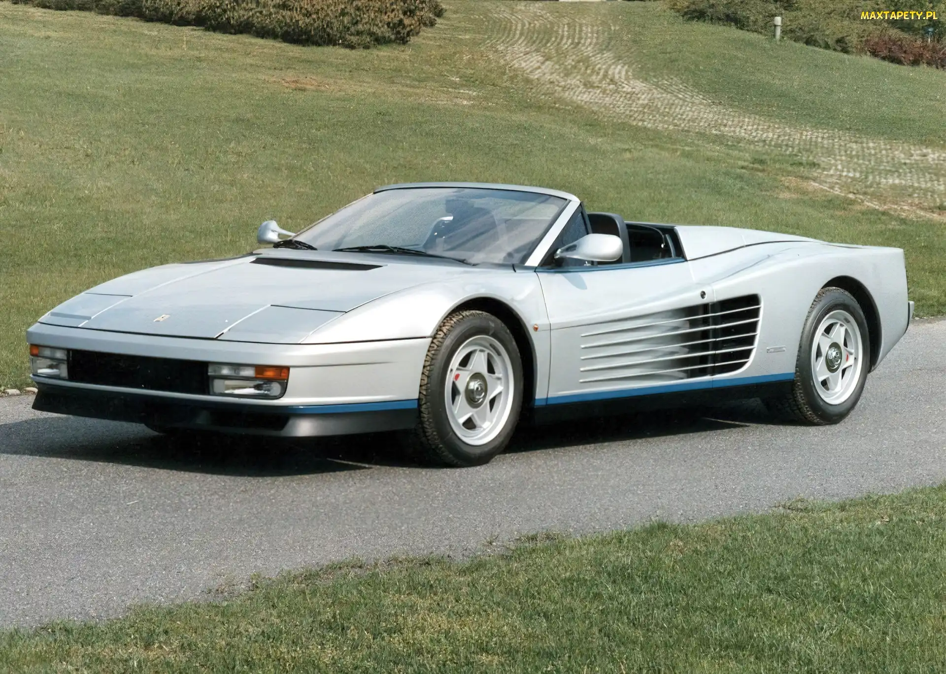 Srebrne, Kabriolet, Ferrari Testarossa