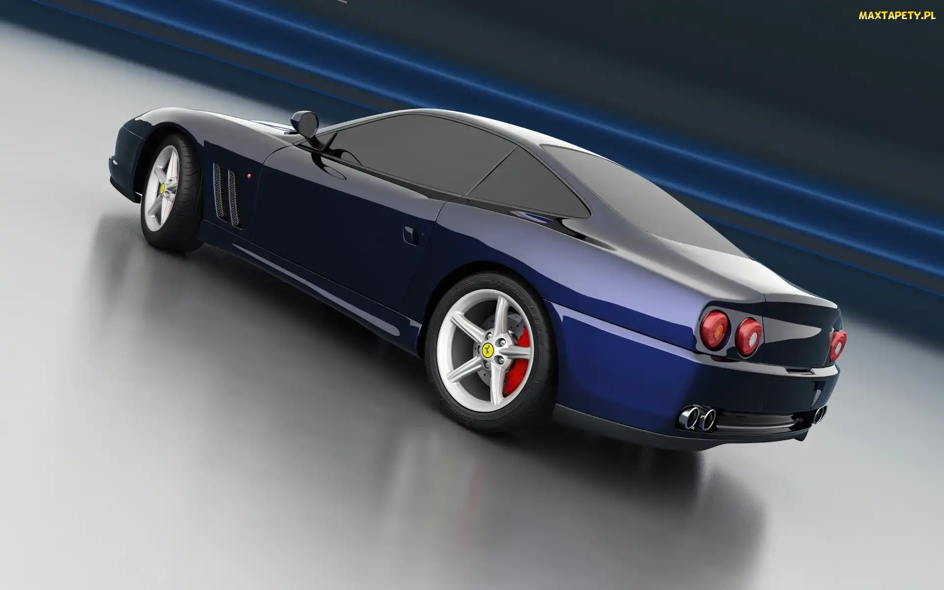 Niebieskie, Szyby, Ciemne, Ferrari 550