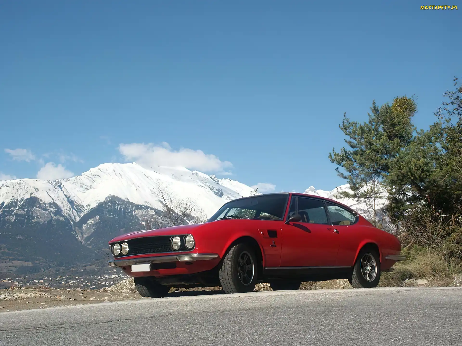 Góry, Śnieg, Fiat Dino