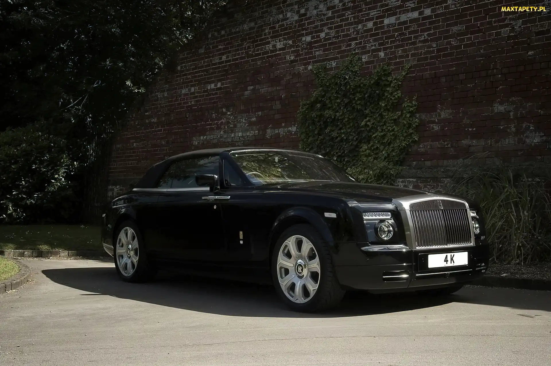 Czarny, 4K, Rolls-Royce Phantom Drophead