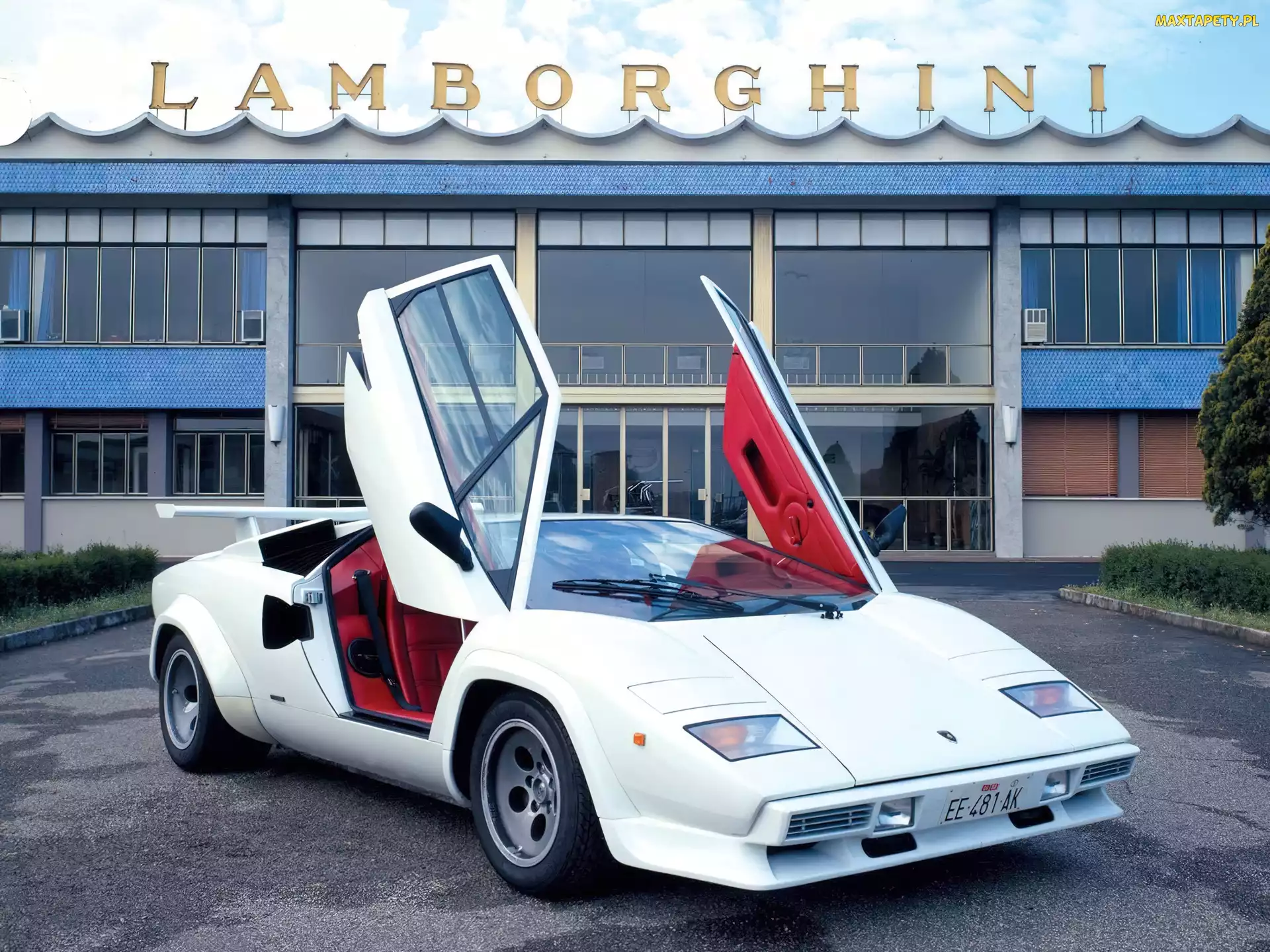 Czerwone, Wnętrze, Lamborghini Countach