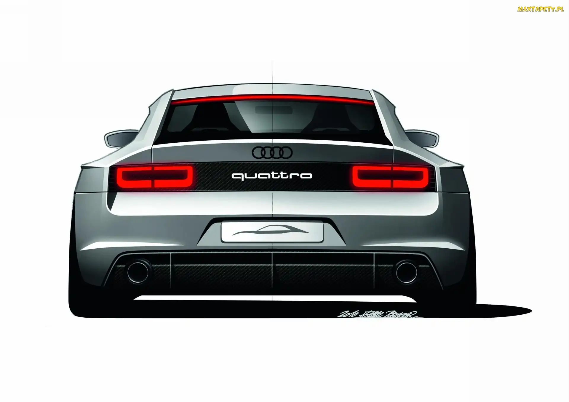 Audi Quattro, Grafika, Tył