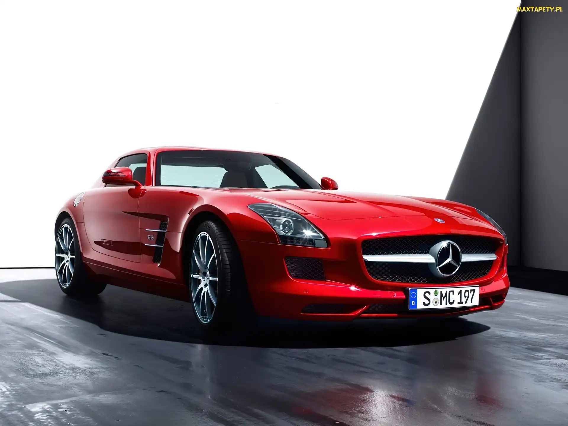 Mercedes Benz SLS, AMG, Czerwony