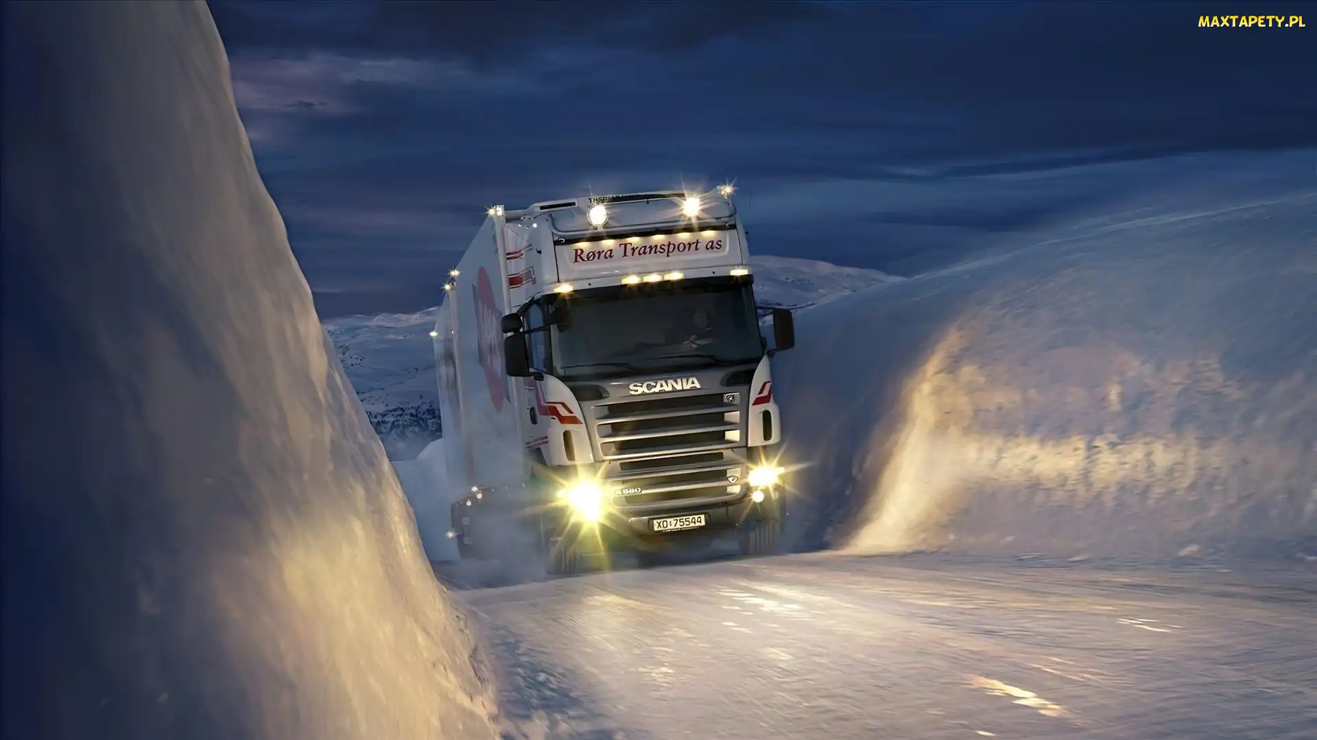 Droga, Lodowa, Scania, Zima
