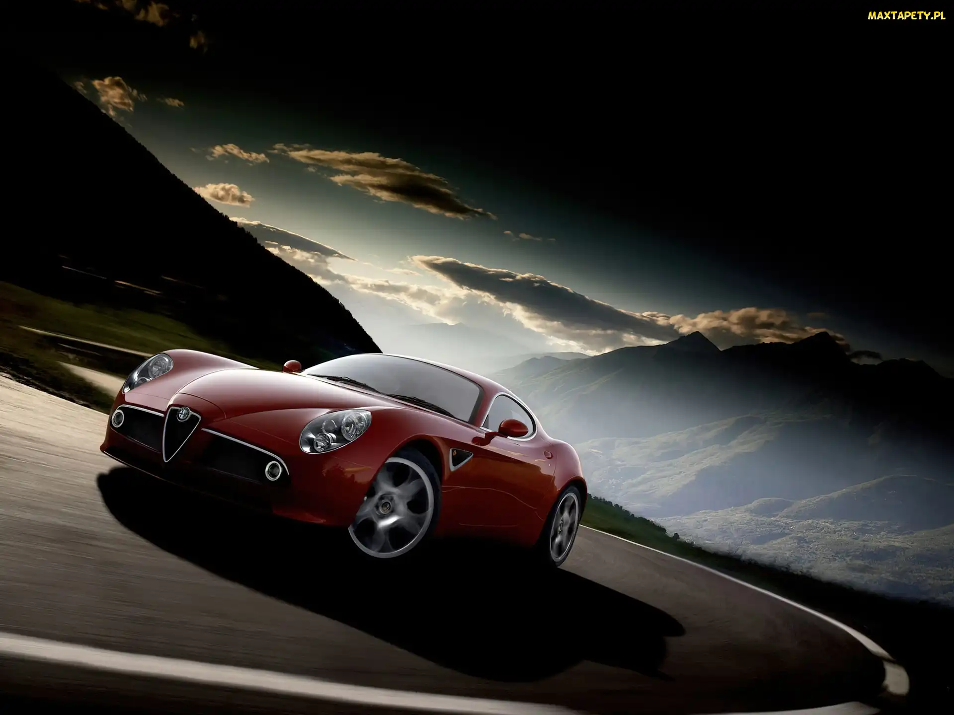 Piękny, Widok, Alfa Romeo 8C