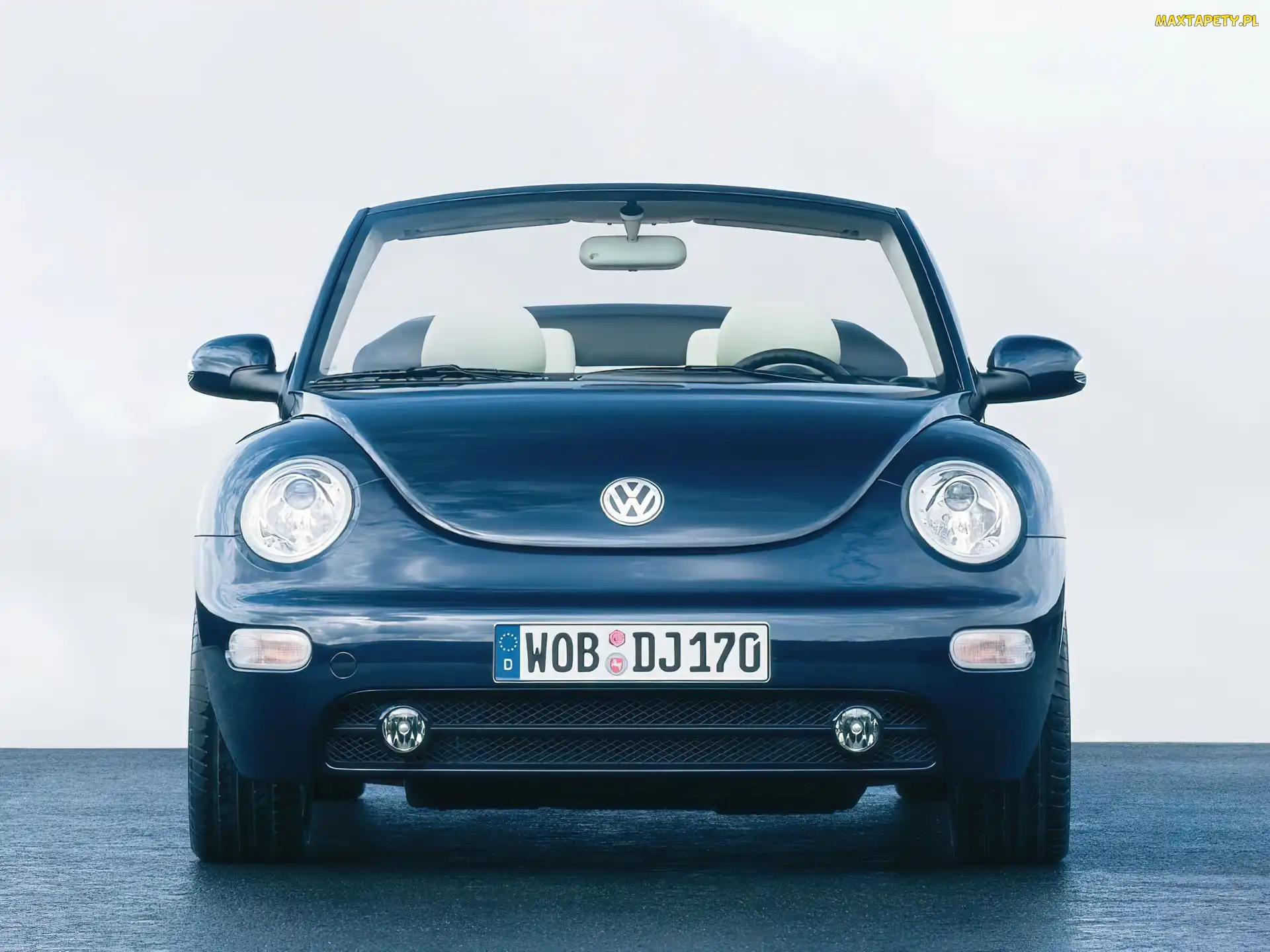 Niebieski, Biała Skóra, New Beetle
