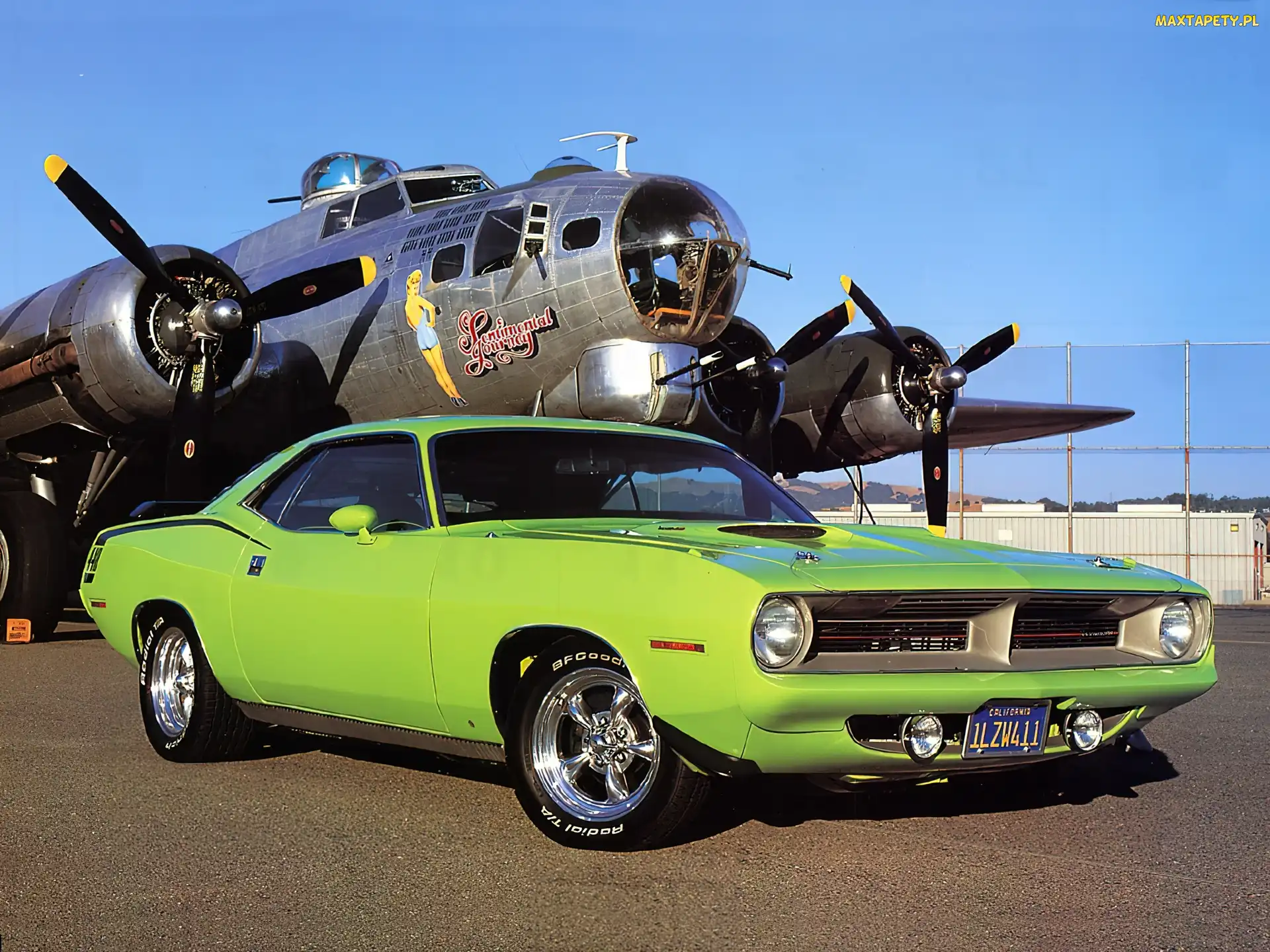 Car, Muscle, Plymouth Barracuda, 1970