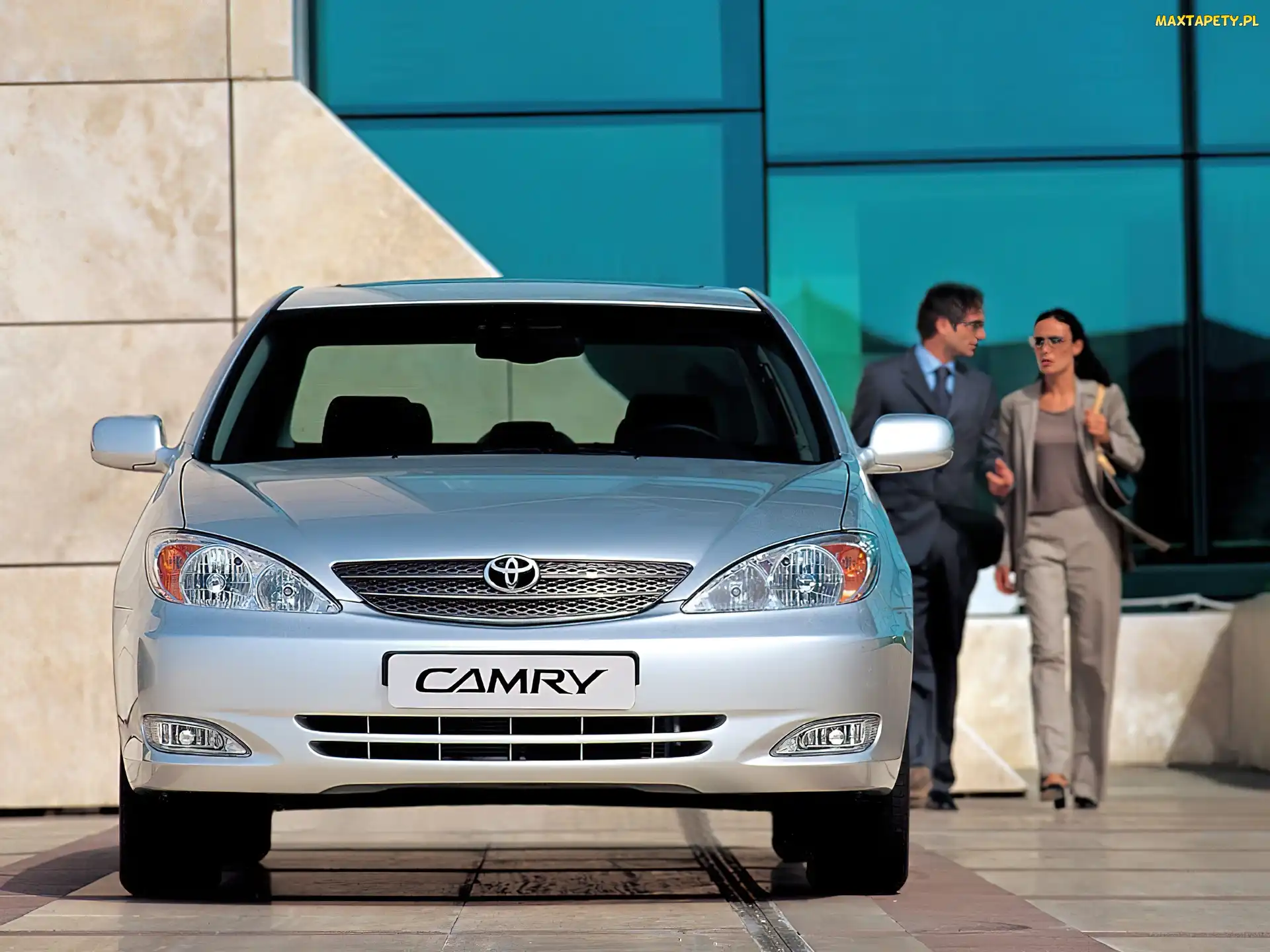 Srebrna, Przód, Toyota Camry