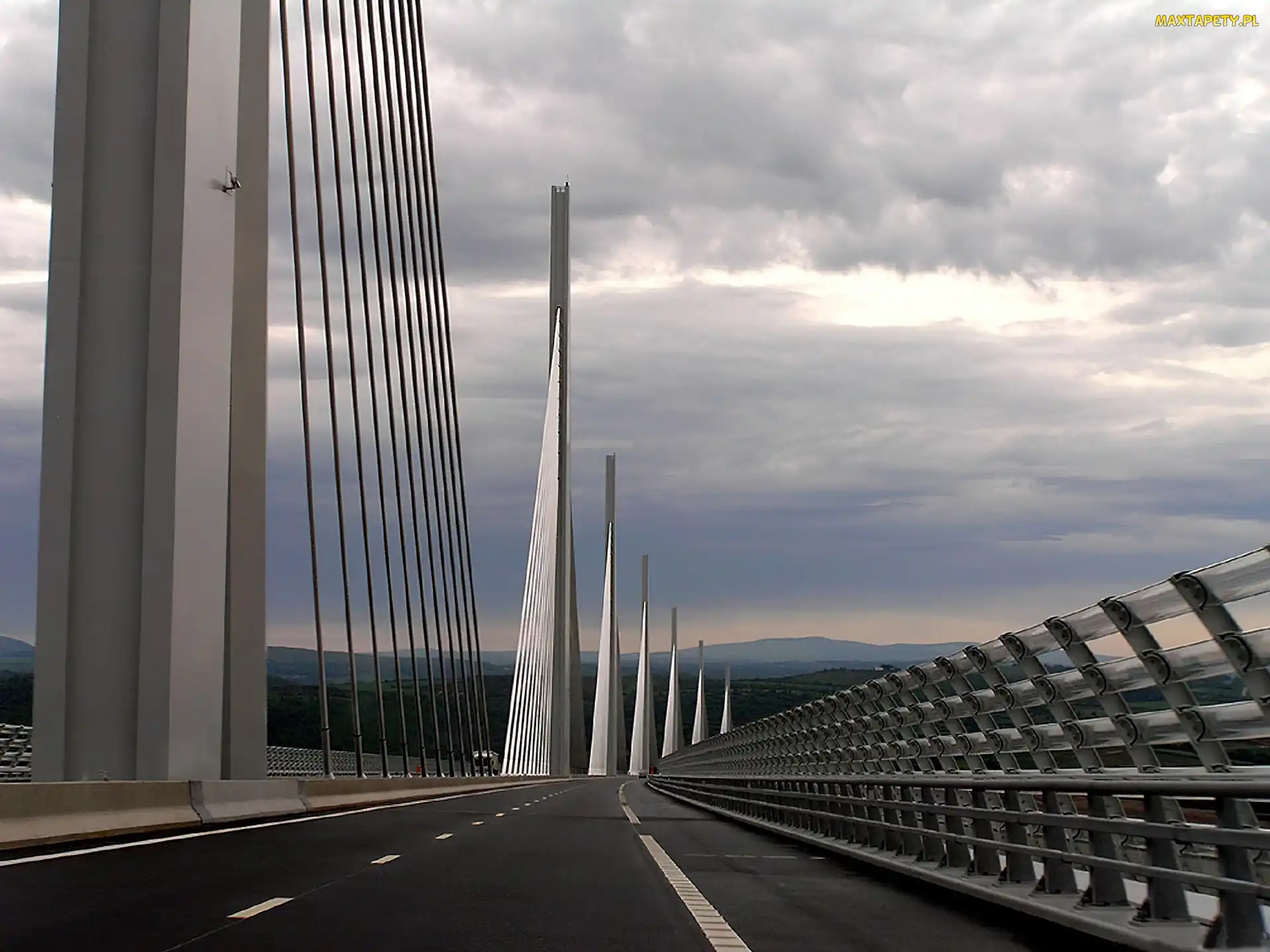 Francja, Bariera, Millau, Pylony, Wiadukt