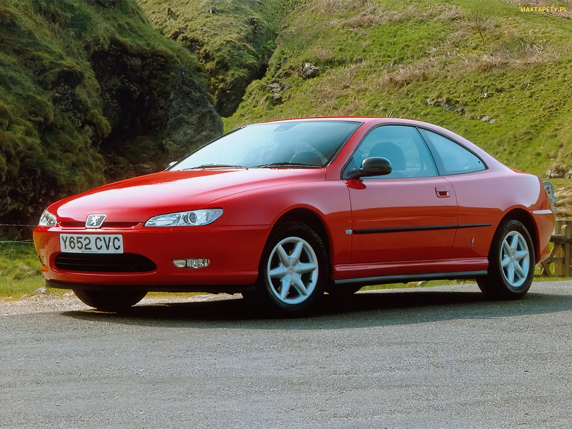 Czerwony, Coupe, Peugeot 406