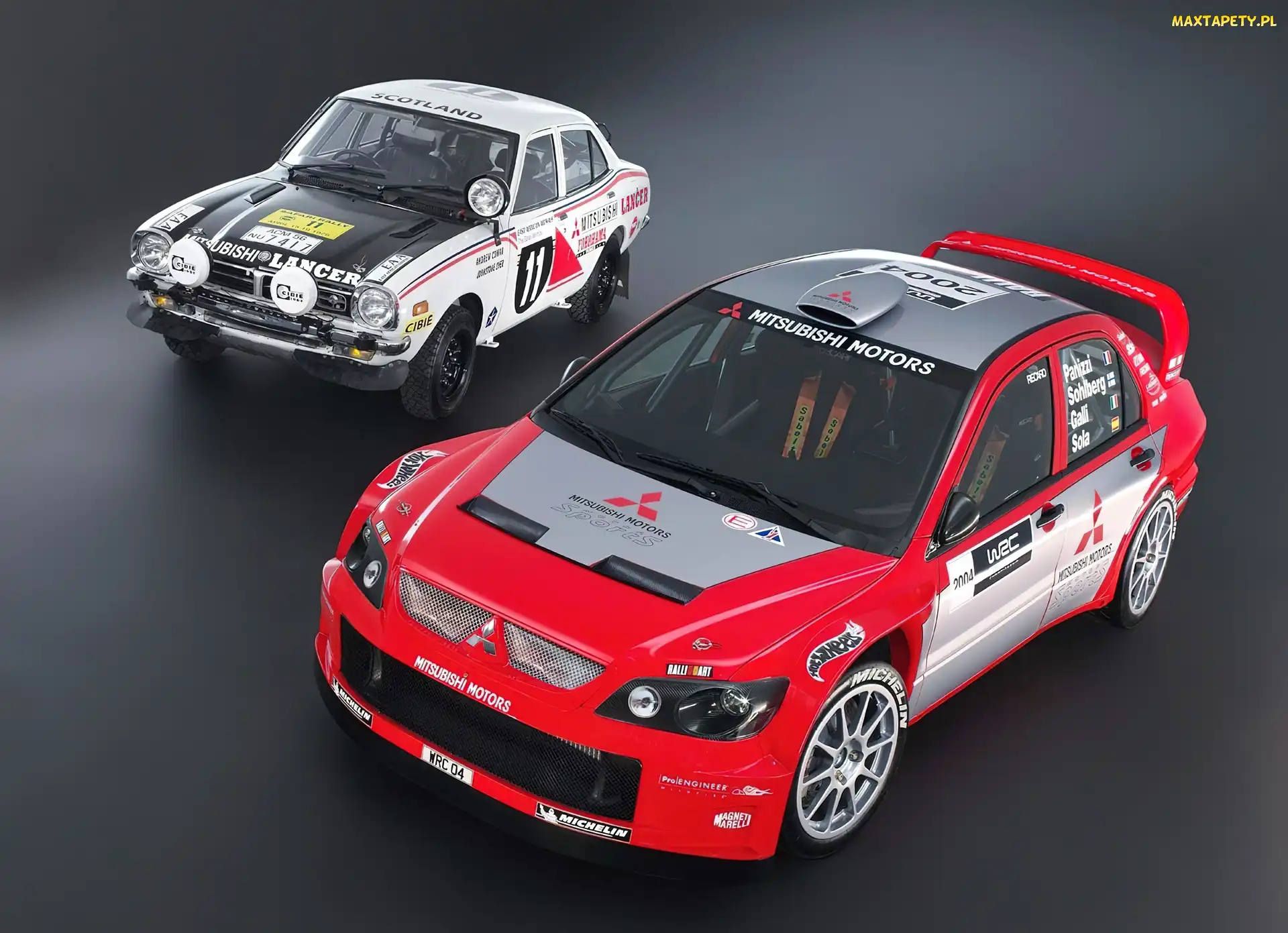 Dwa, Mitsubishi Lancer WRC, Samochody