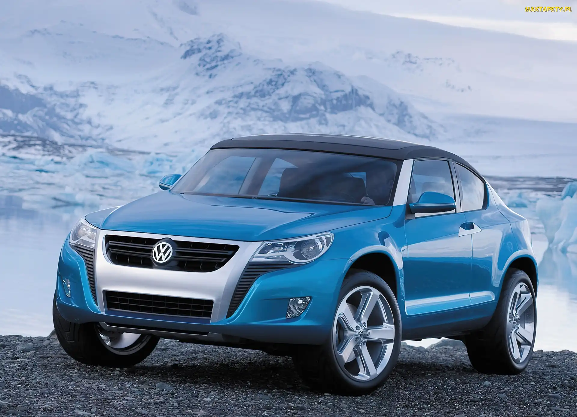 Car, Concept, Niebieski, Volkswagen