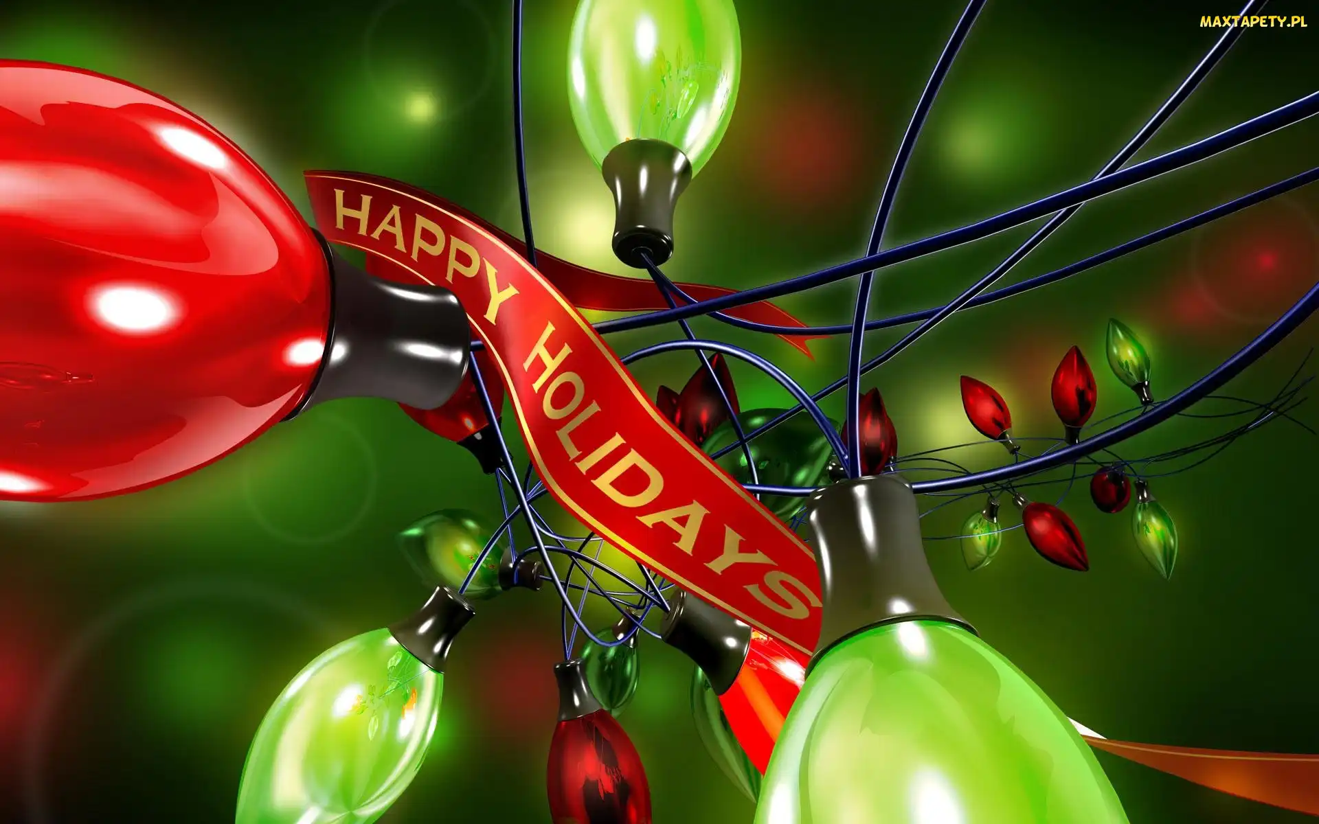 Holidays, Lampki, Happy